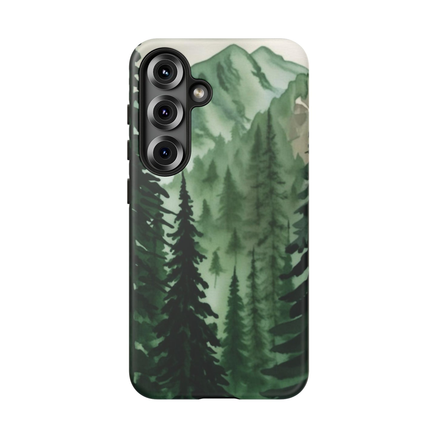 Watercolor Pine Tree Forest Mountains Phone Case