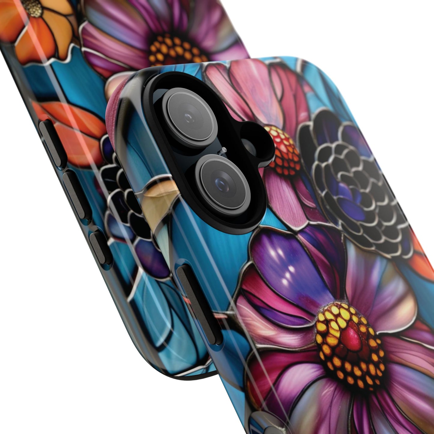 Artistic Stained Glass Floral Phone Case