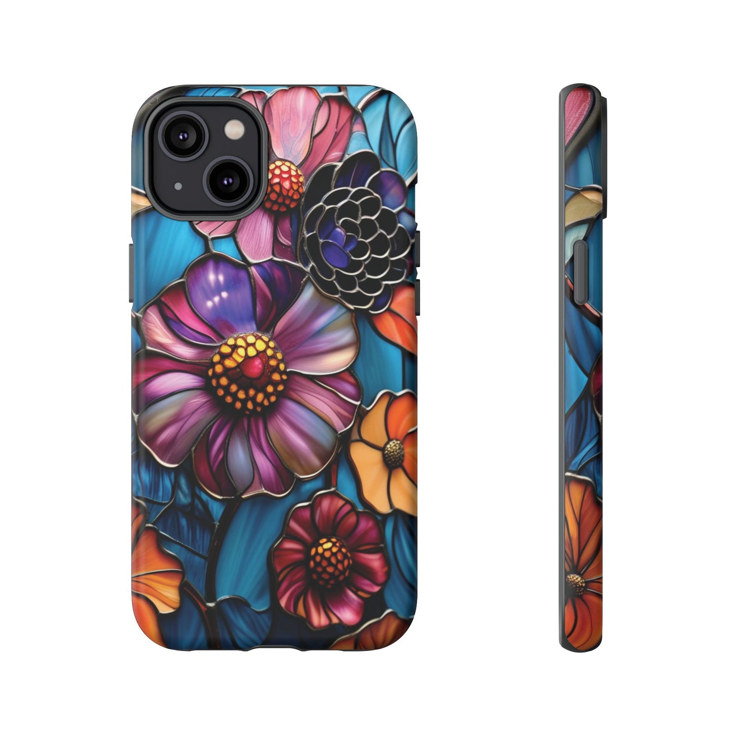 Artistic Stained Glass Floral Phone Case