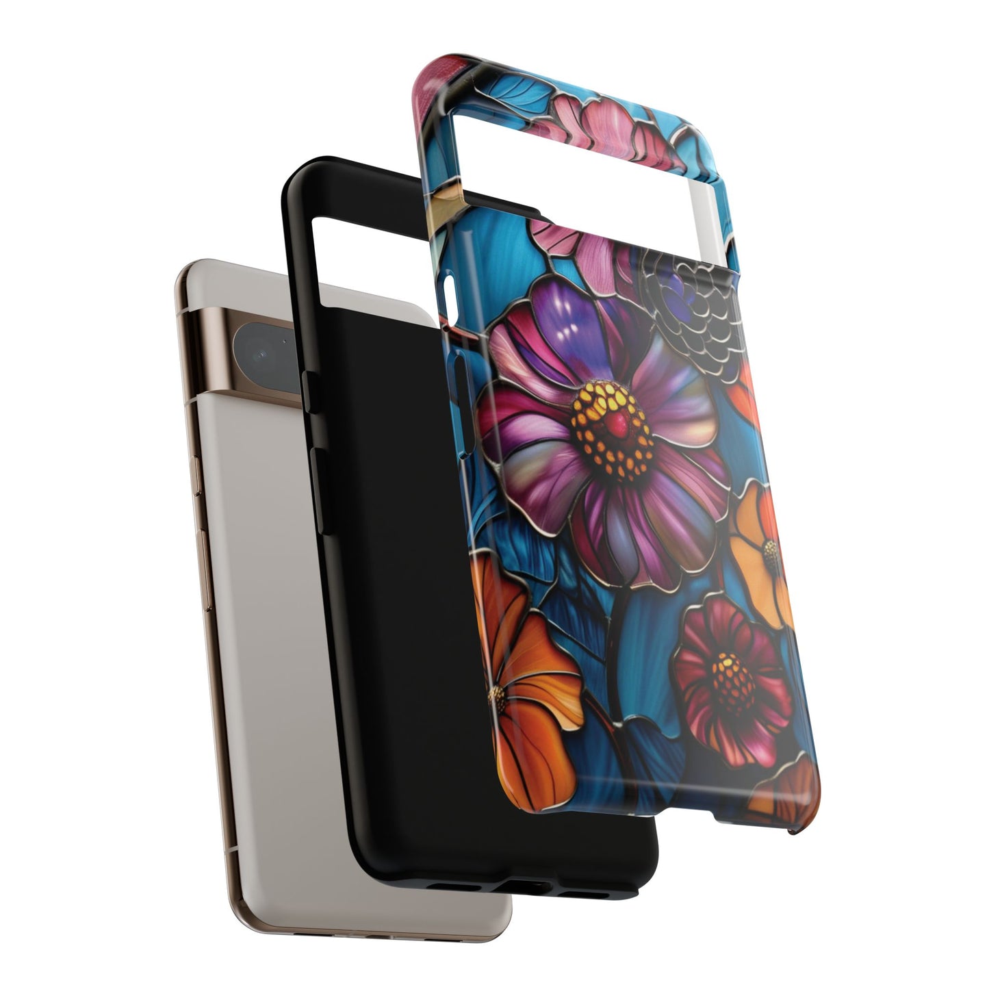 Artistic Stained Glass Floral Phone Case