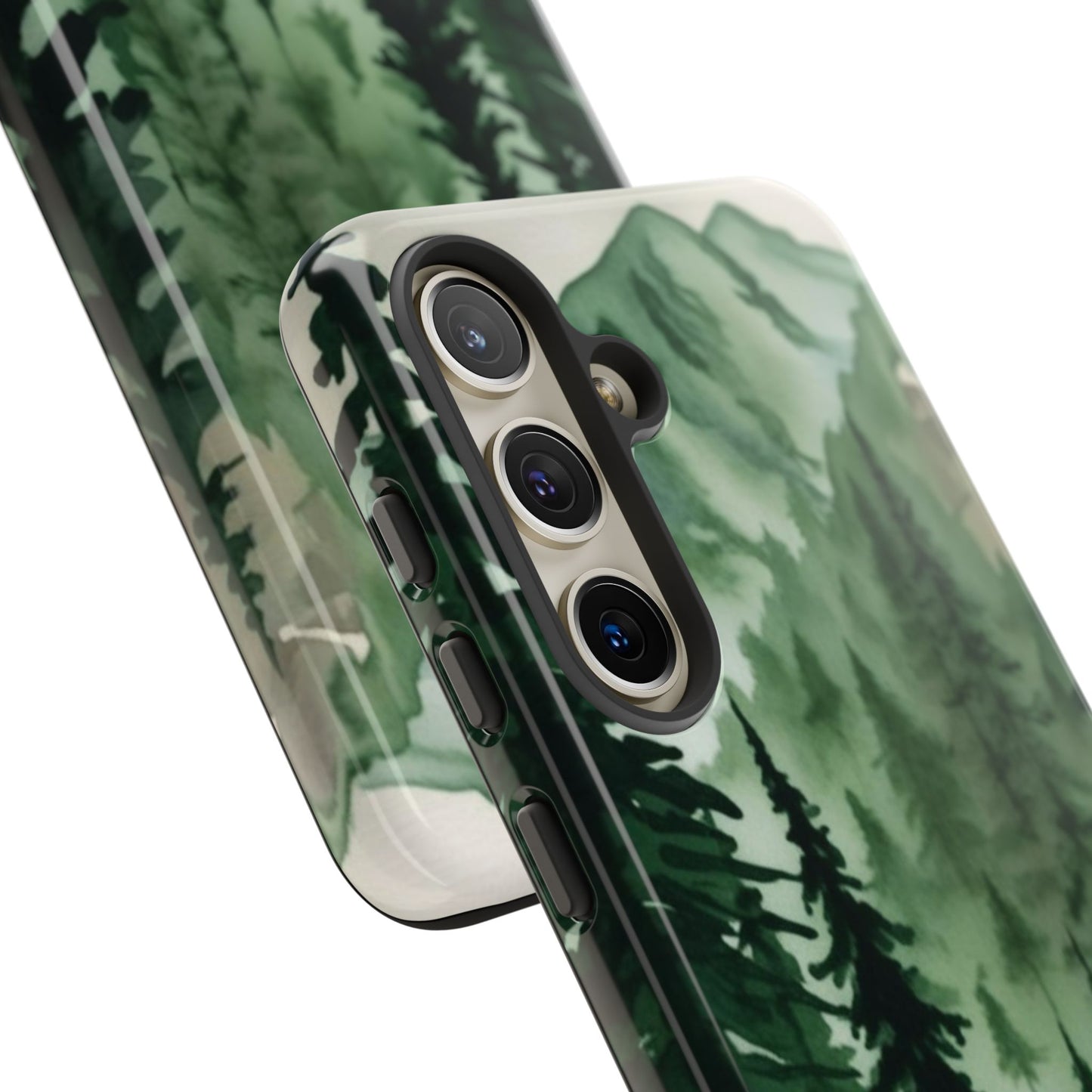 Watercolor Pine Tree Forest Mountains Phone Case