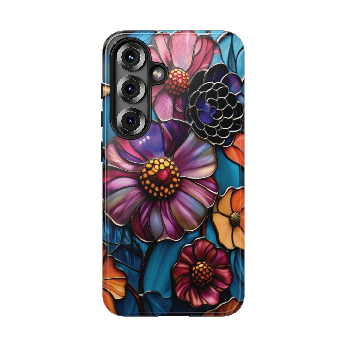 Artistic Stained Glass Floral Phone Case
