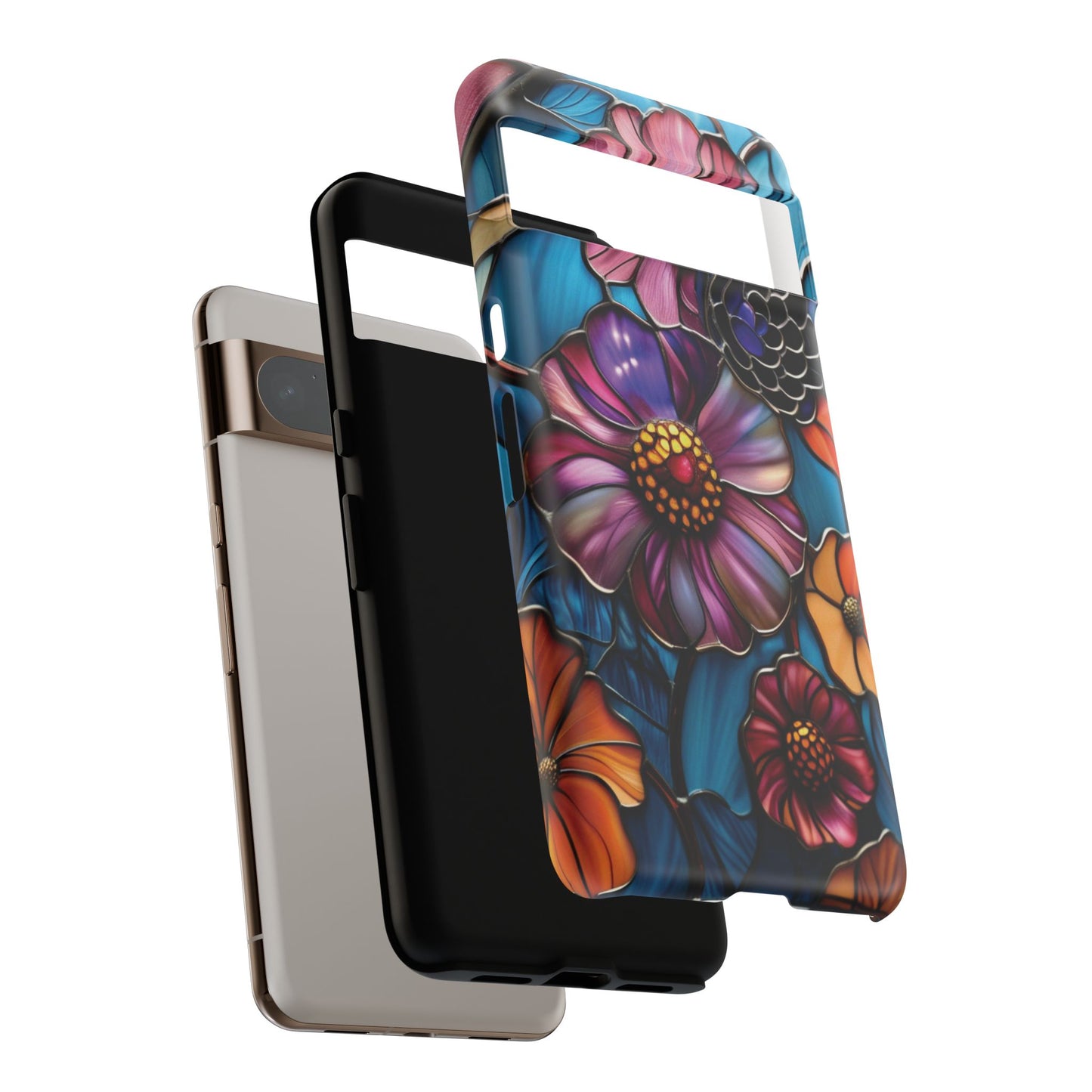 Artistic Stained Glass Floral Phone Case