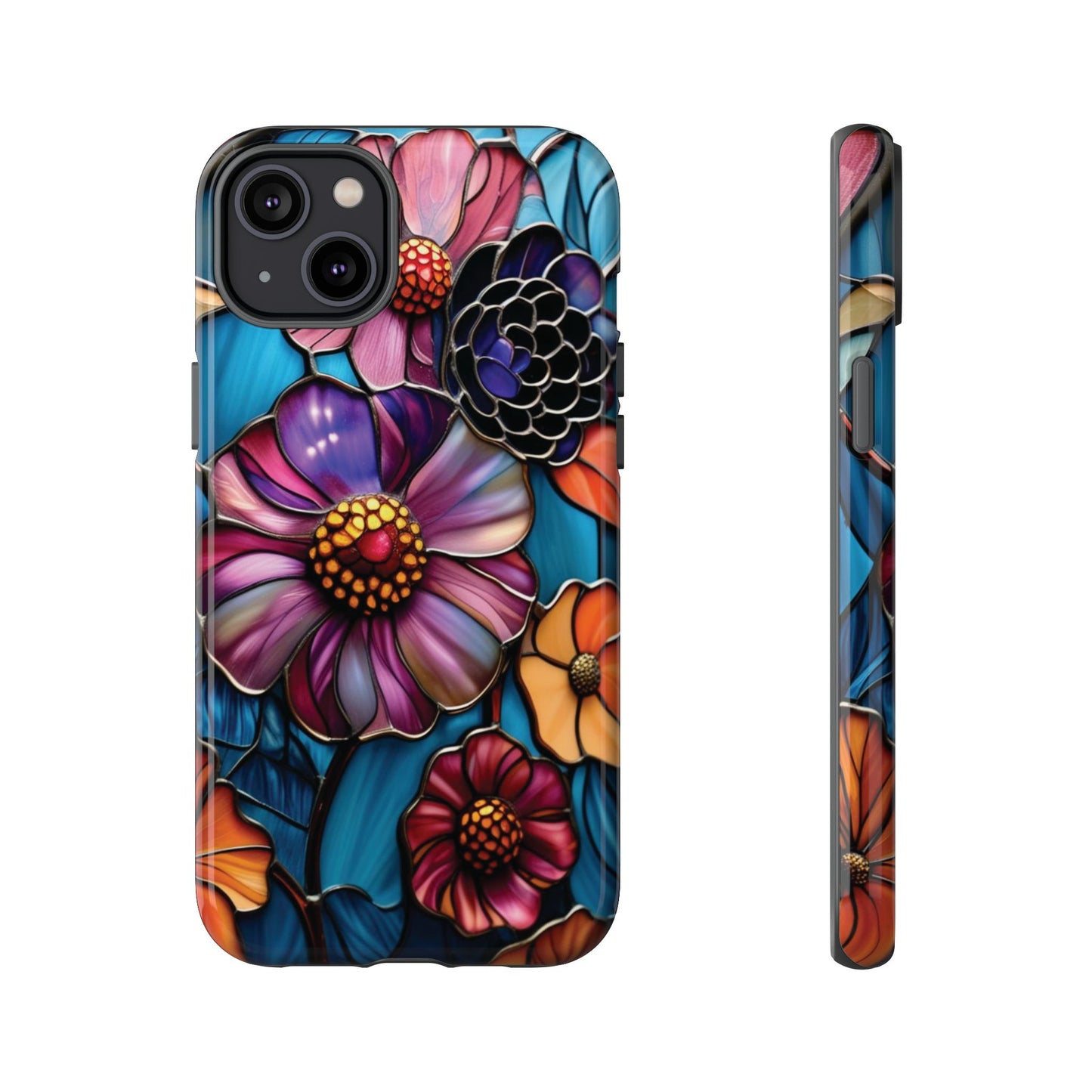 Artistic Stained Glass Floral Phone Case