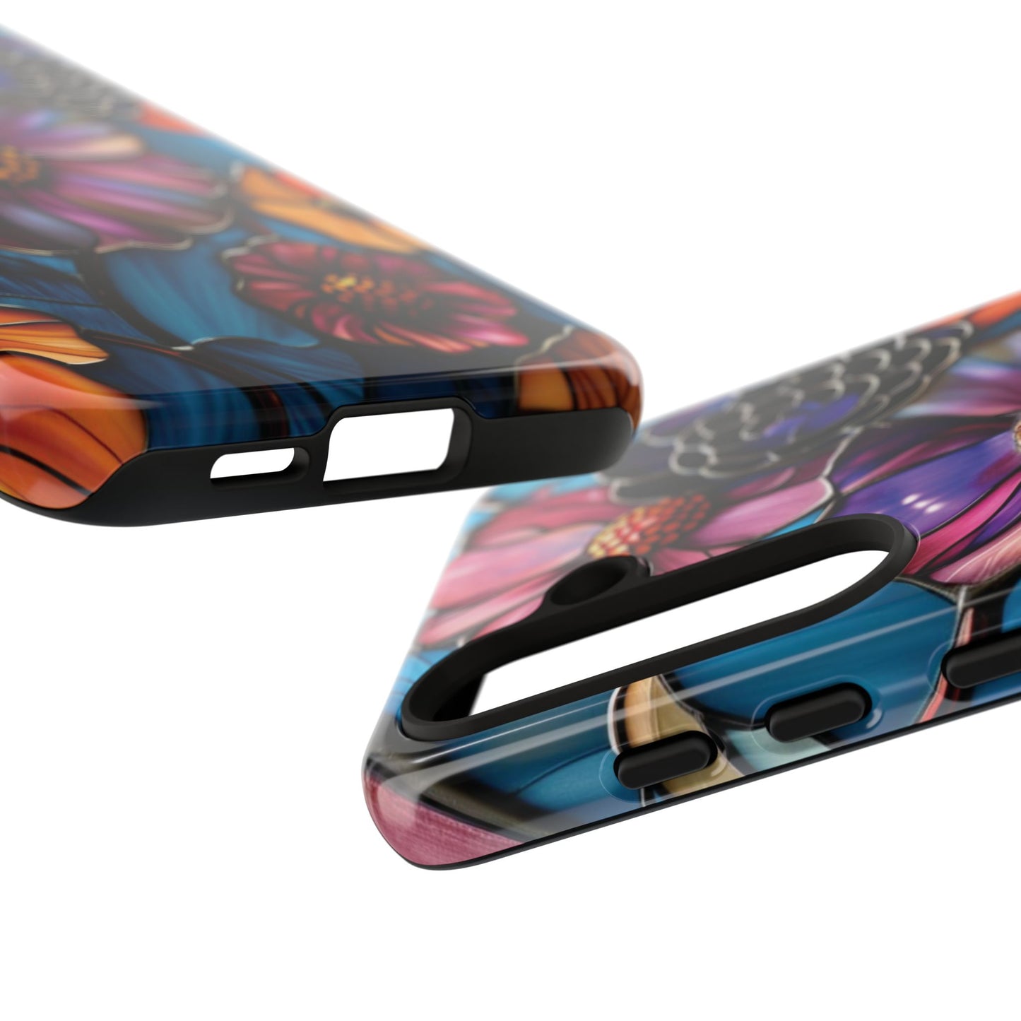 Artistic Stained Glass Floral Phone Case