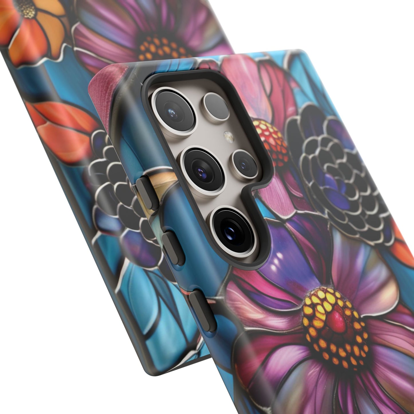 Artistic Stained Glass Floral Phone Case