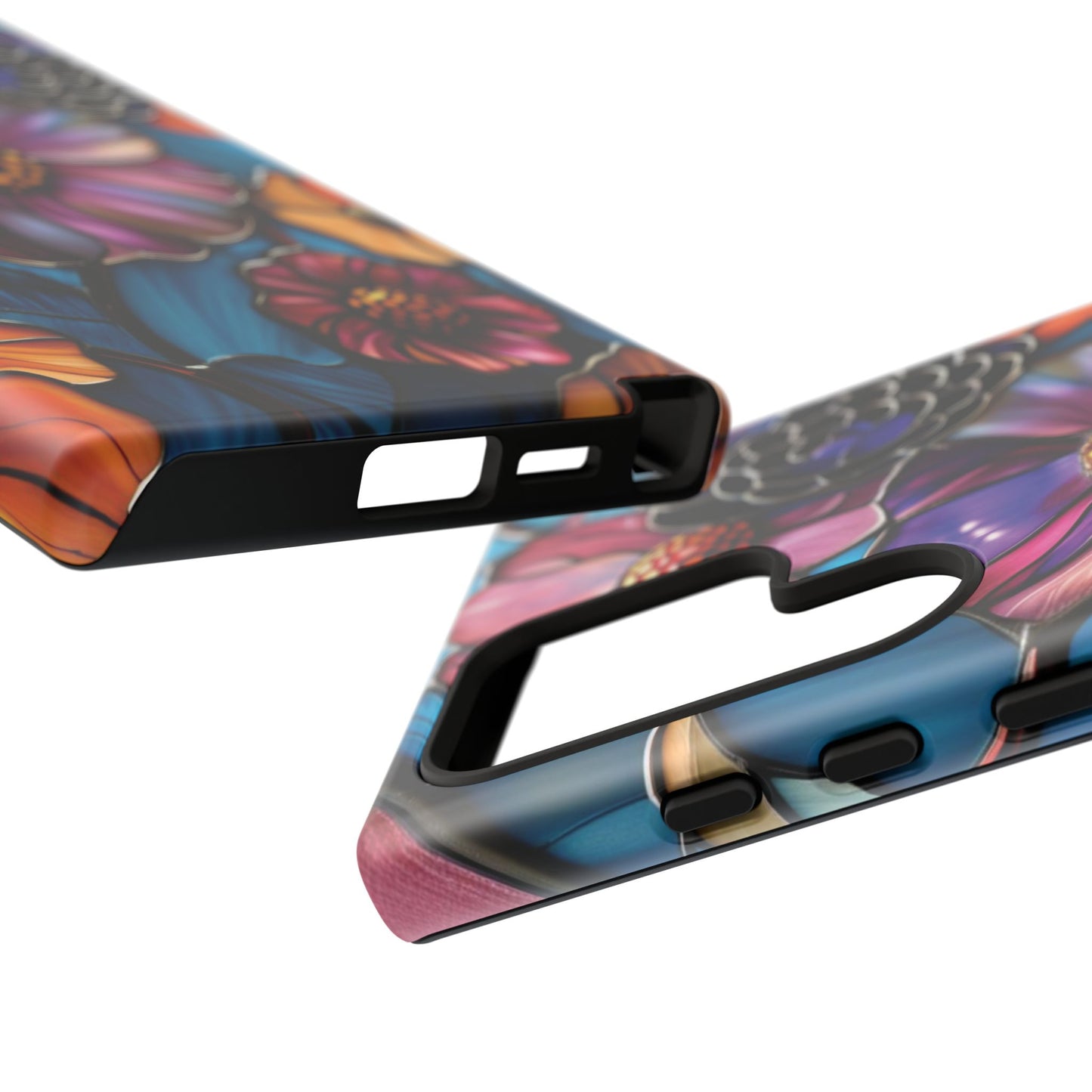 Artistic Stained Glass Floral Phone Case