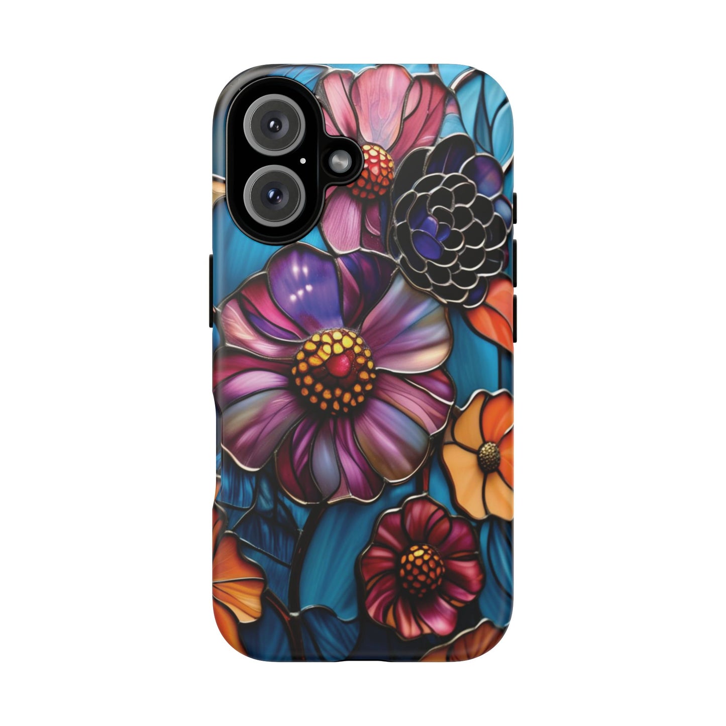 Artistic Stained Glass Floral Phone Case