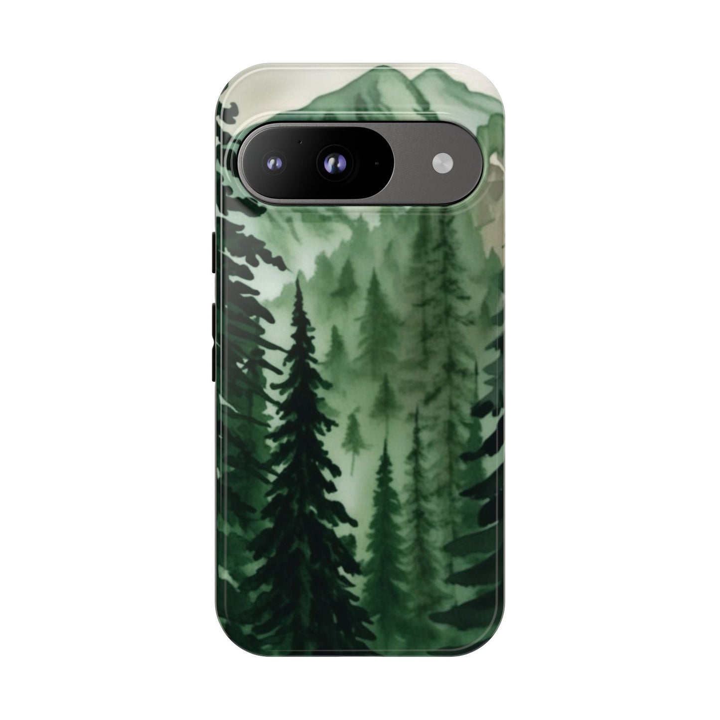 Watercolor Pine Tree Forest Mountains Phone Case