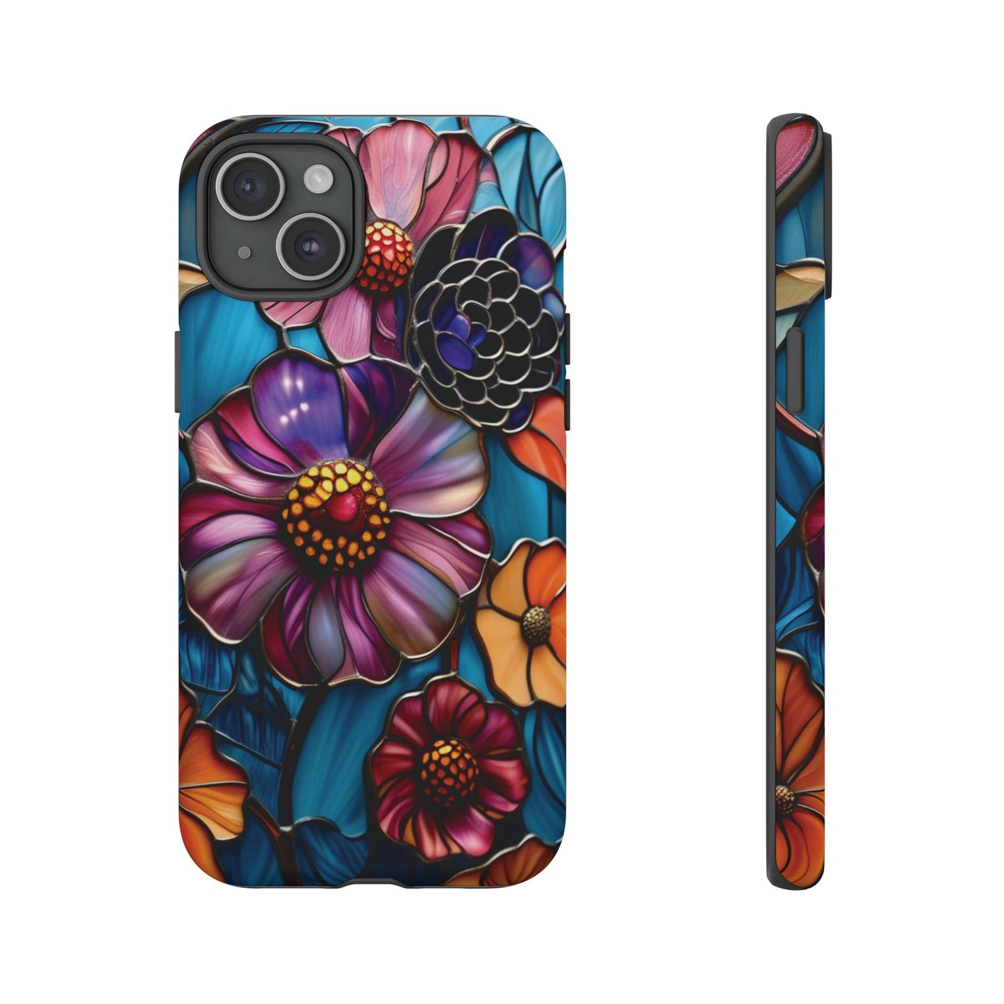Artistic Stained Glass Floral Phone Case