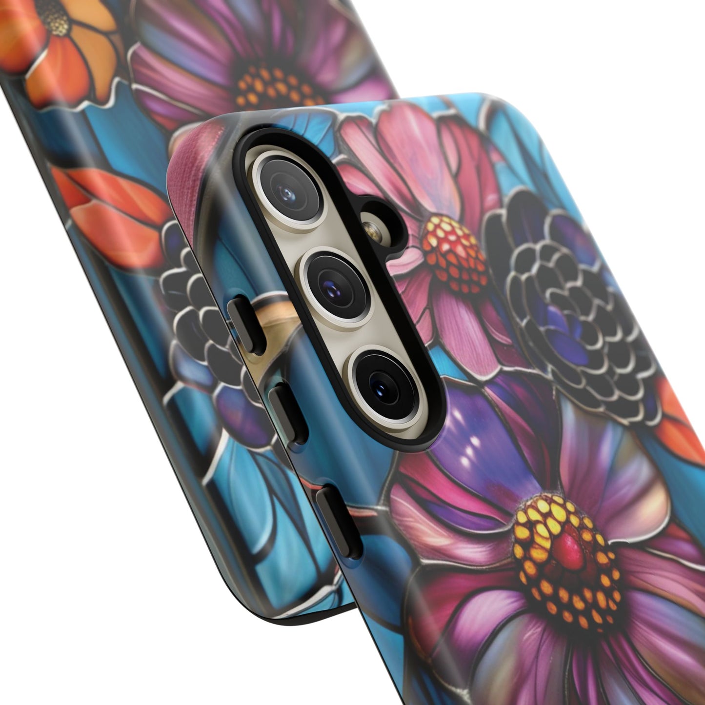 Artistic Stained Glass Floral Phone Case