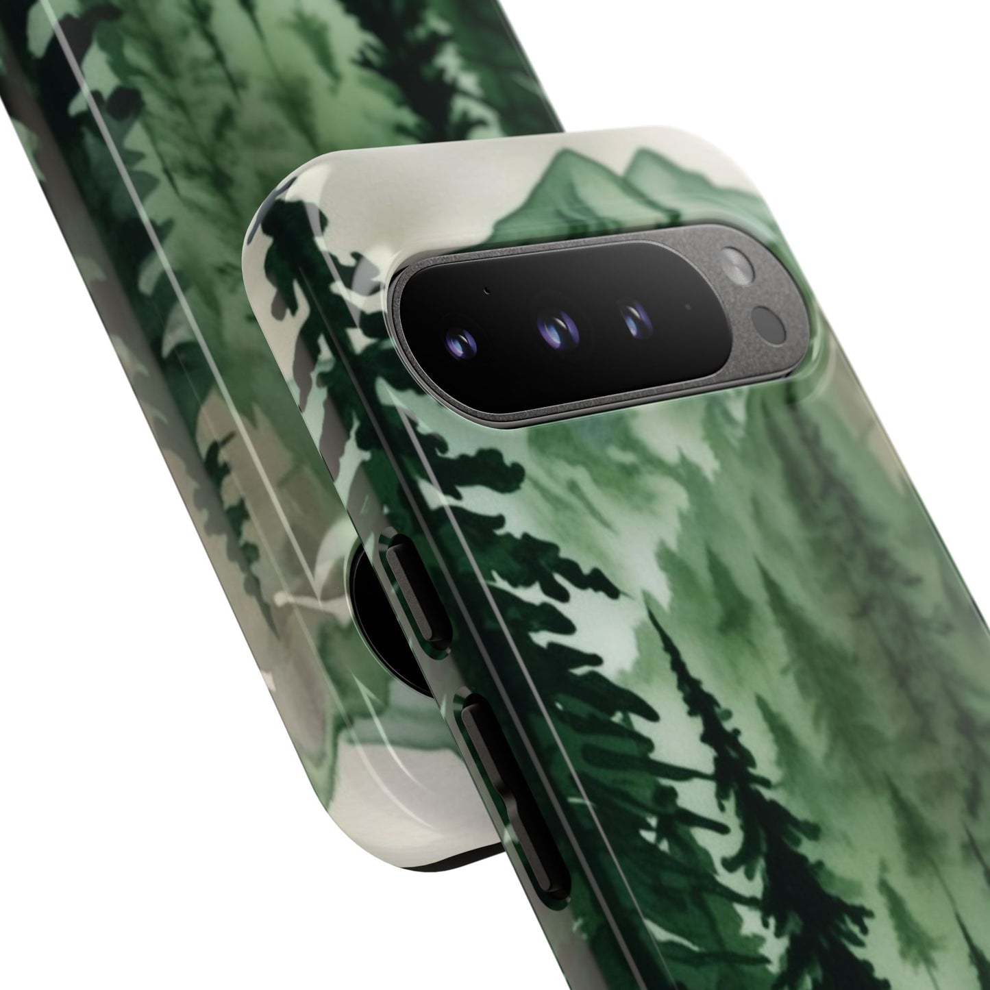 Watercolor Pine Tree Forest Mountains Phone Case
