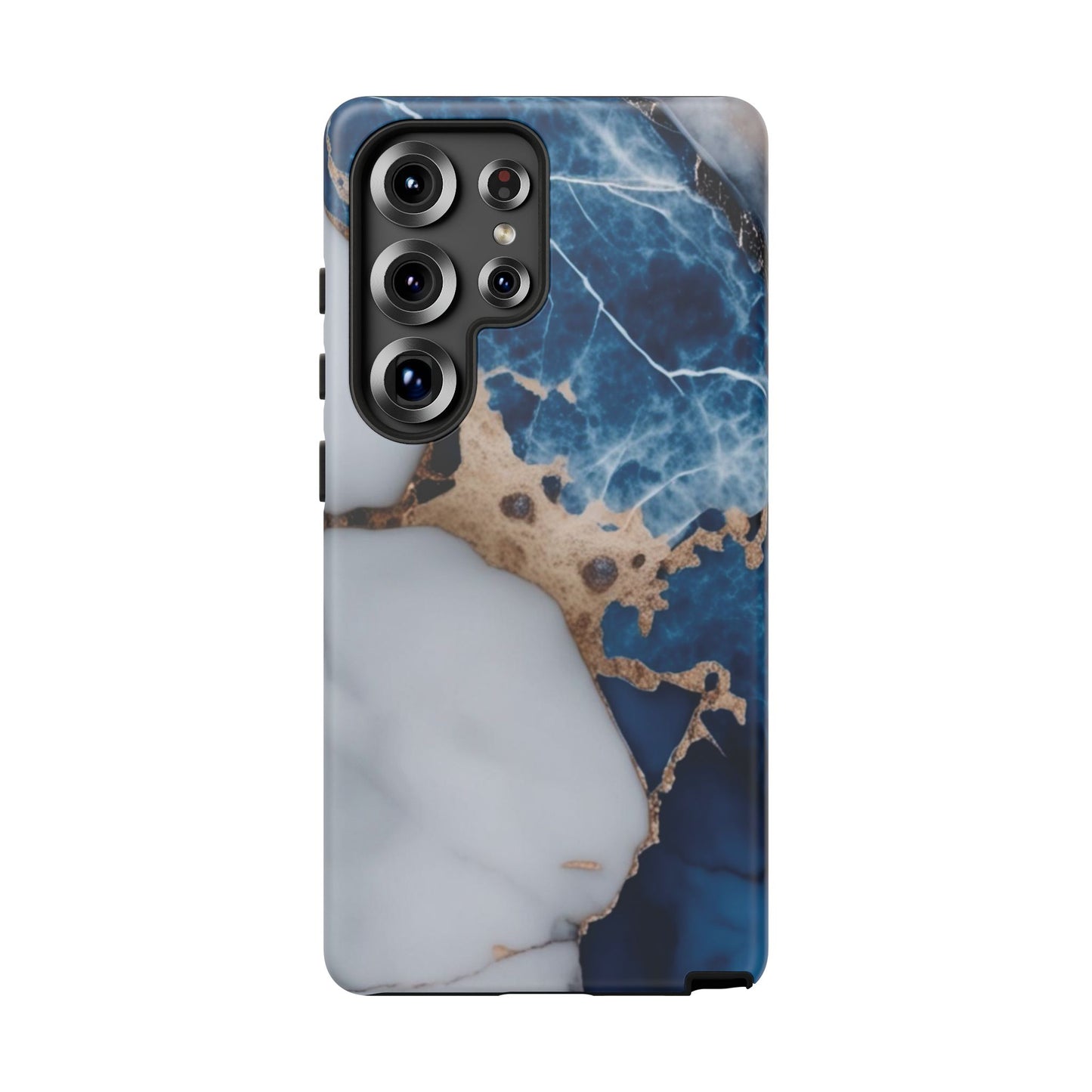 White and Blue Marble Phone Case