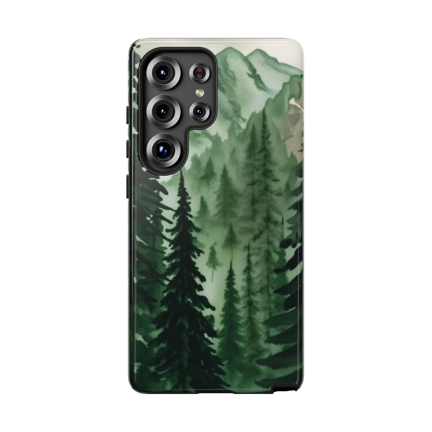 Watercolor Pine Tree Forest Mountains Phone Case
