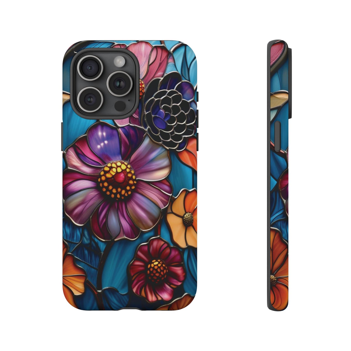 Artistic Stained Glass Floral Phone Case
