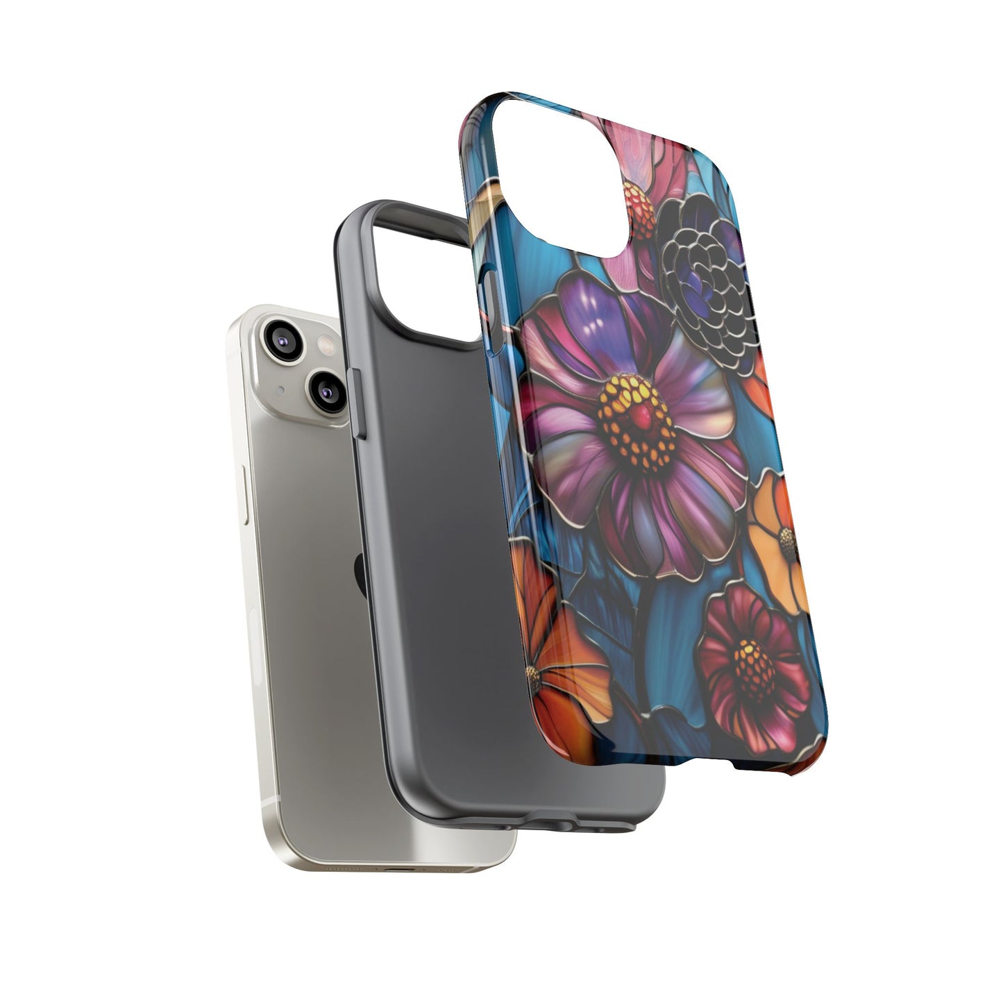 Artistic Stained Glass Floral Phone Case