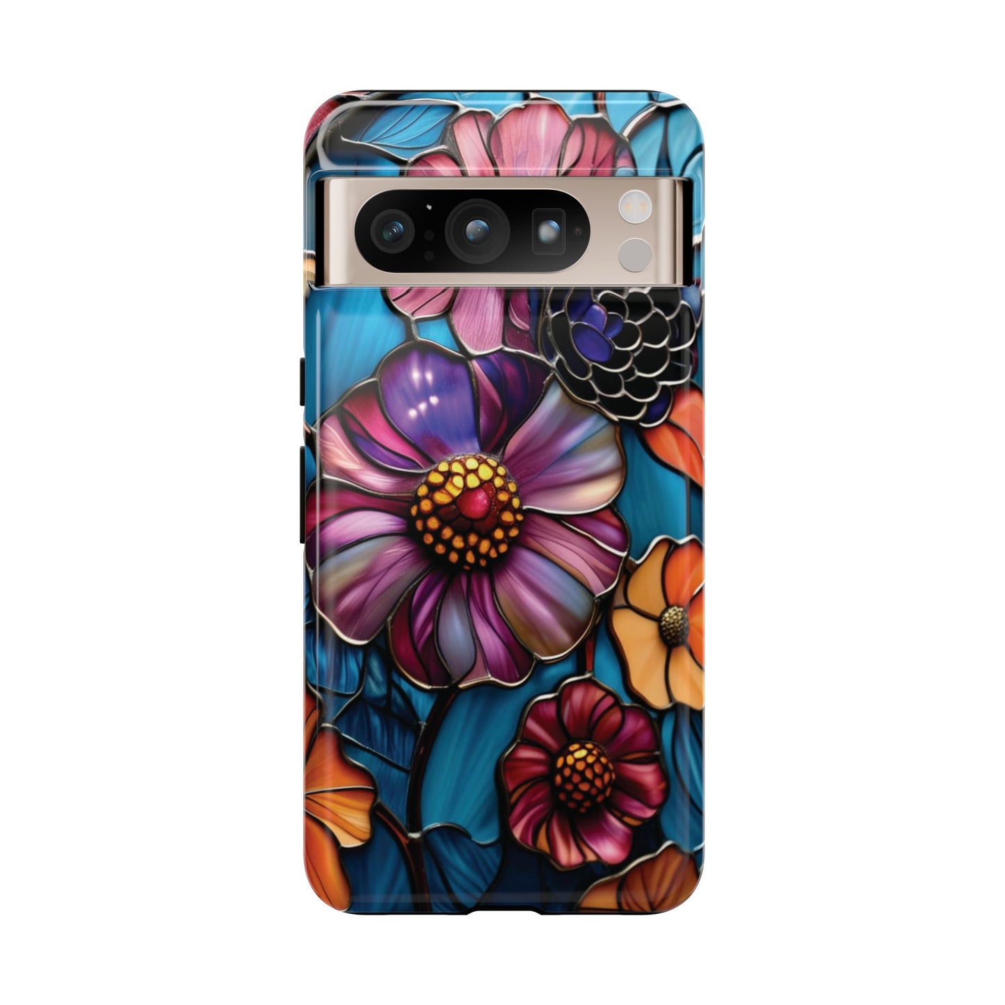 Artistic Stained Glass Floral Phone Case