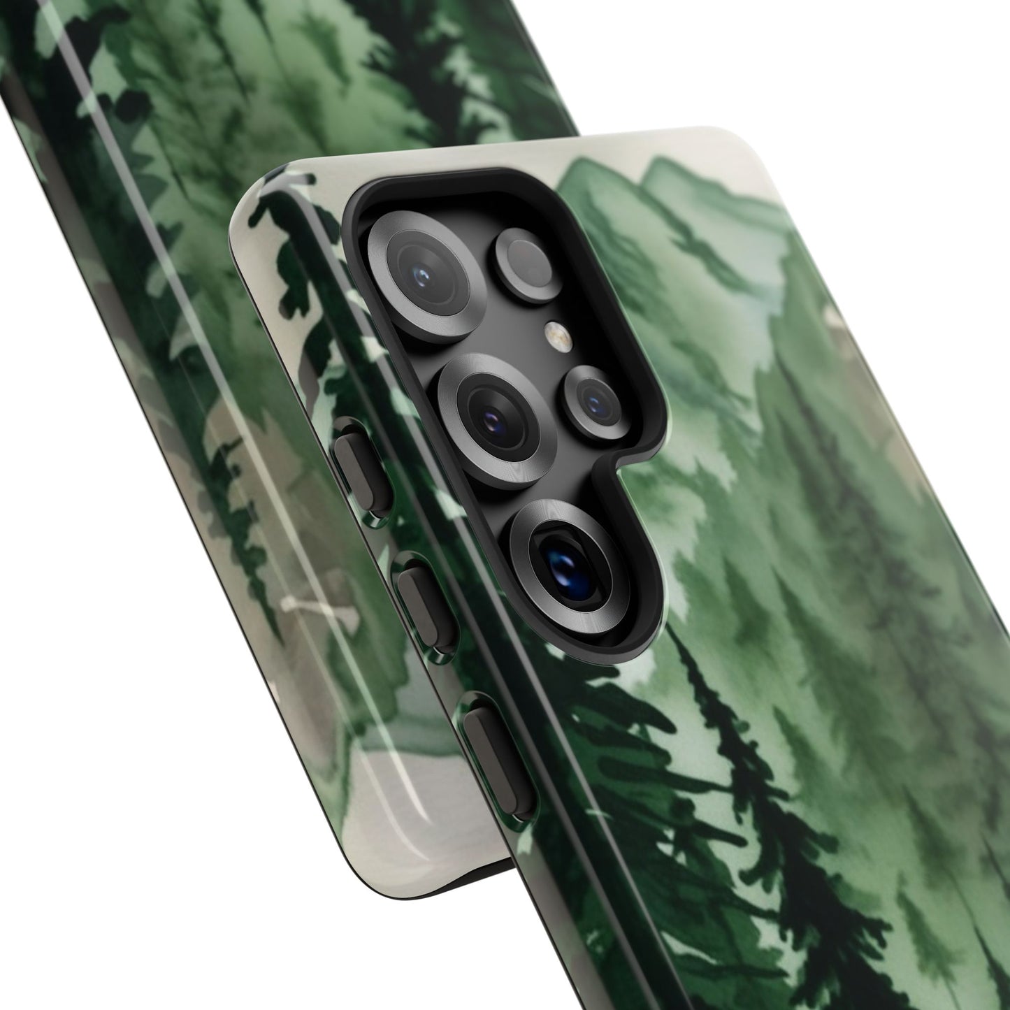 Watercolor Pine Tree Forest Mountains Phone Case