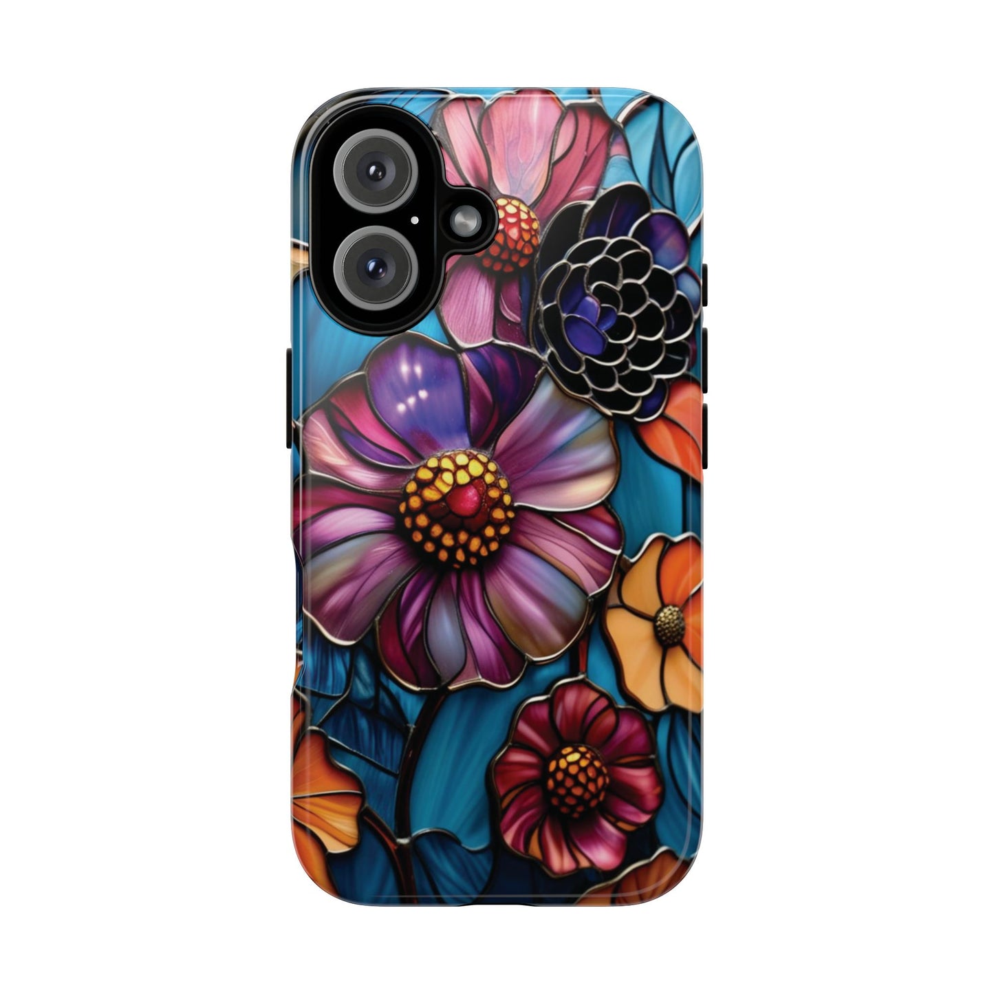 Artistic Stained Glass Floral Phone Case