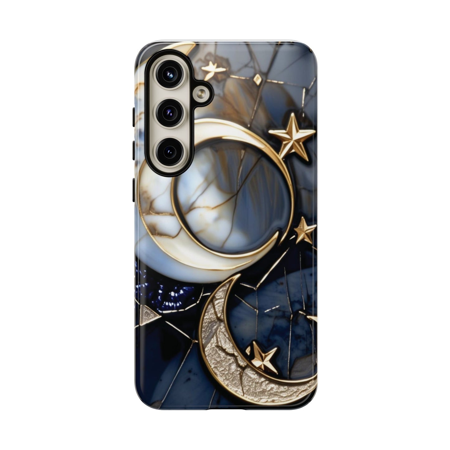 Waning Crescent Moon and Stars Phone Case