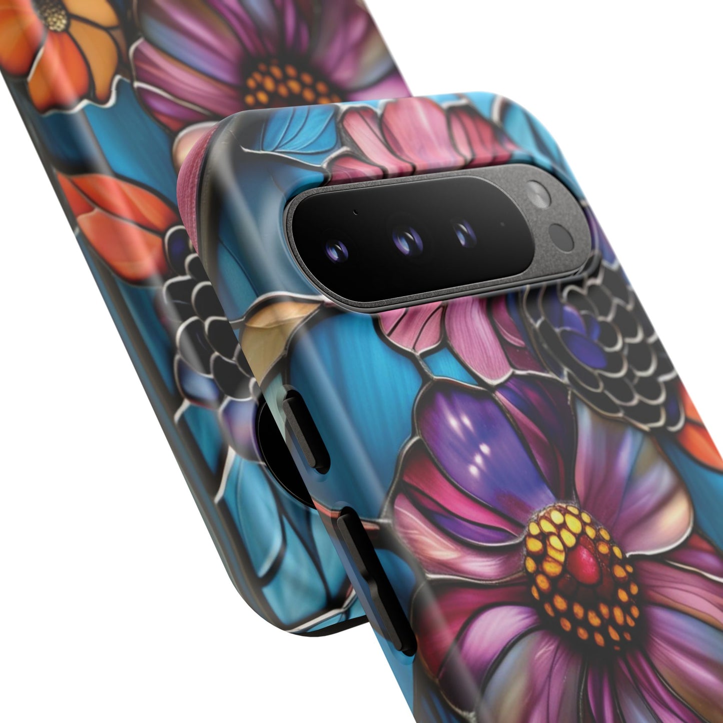 Artistic Stained Glass Floral Phone Case