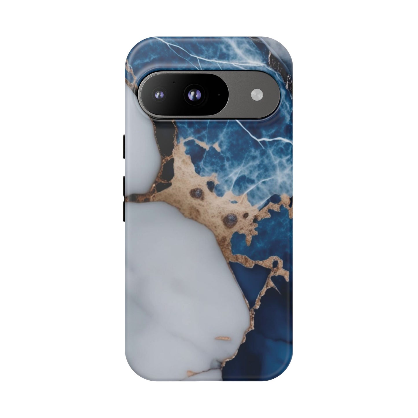 White and Blue Marble Phone Case