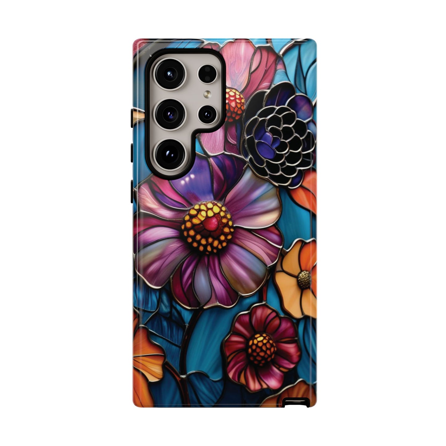 Artistic Stained Glass Floral Phone Case