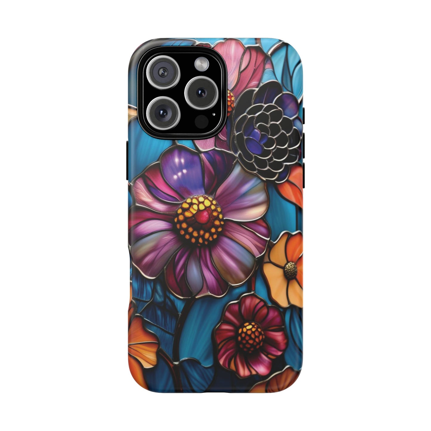 Artistic Stained Glass Floral Phone Case