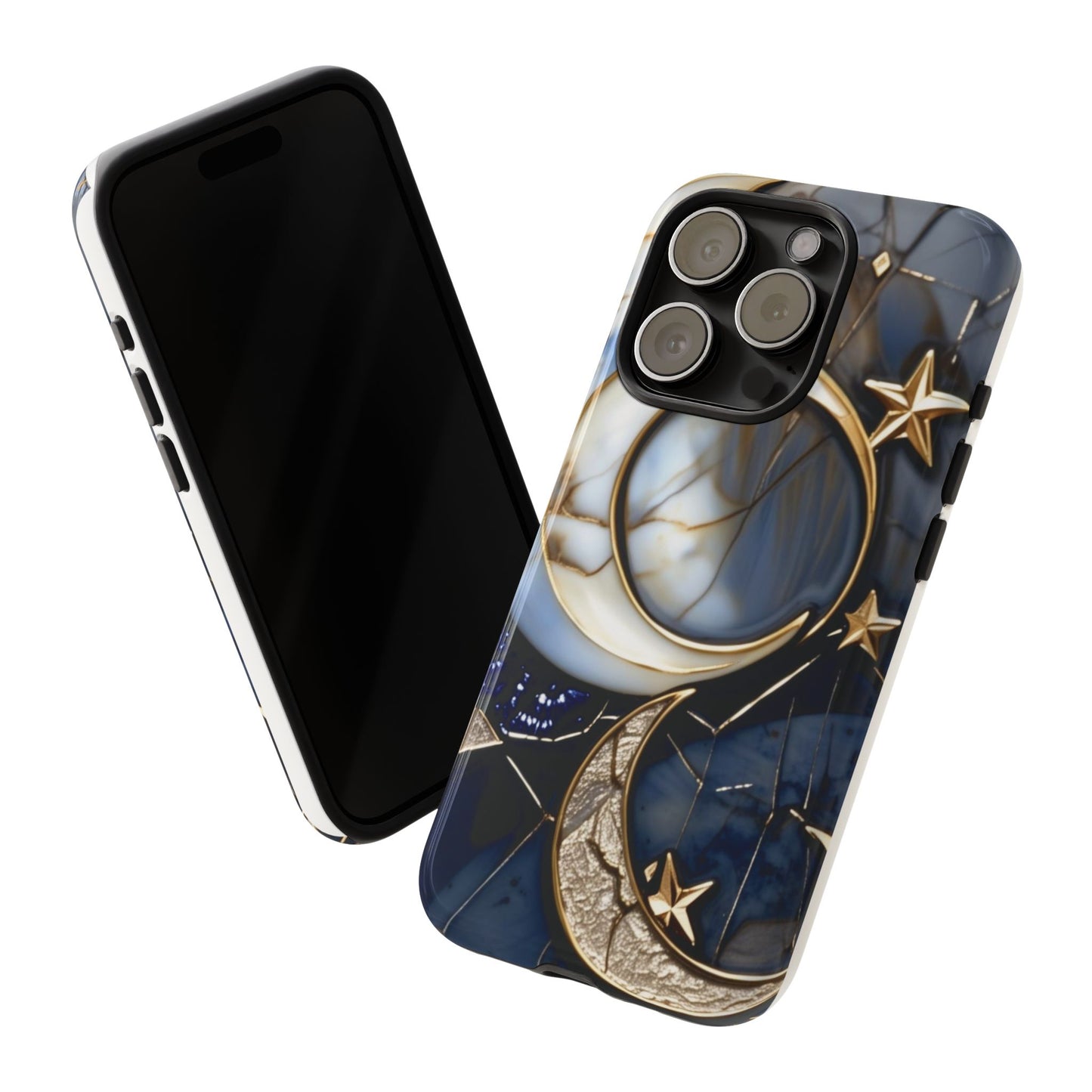 Waning Crescent Moon and Stars Phone Case