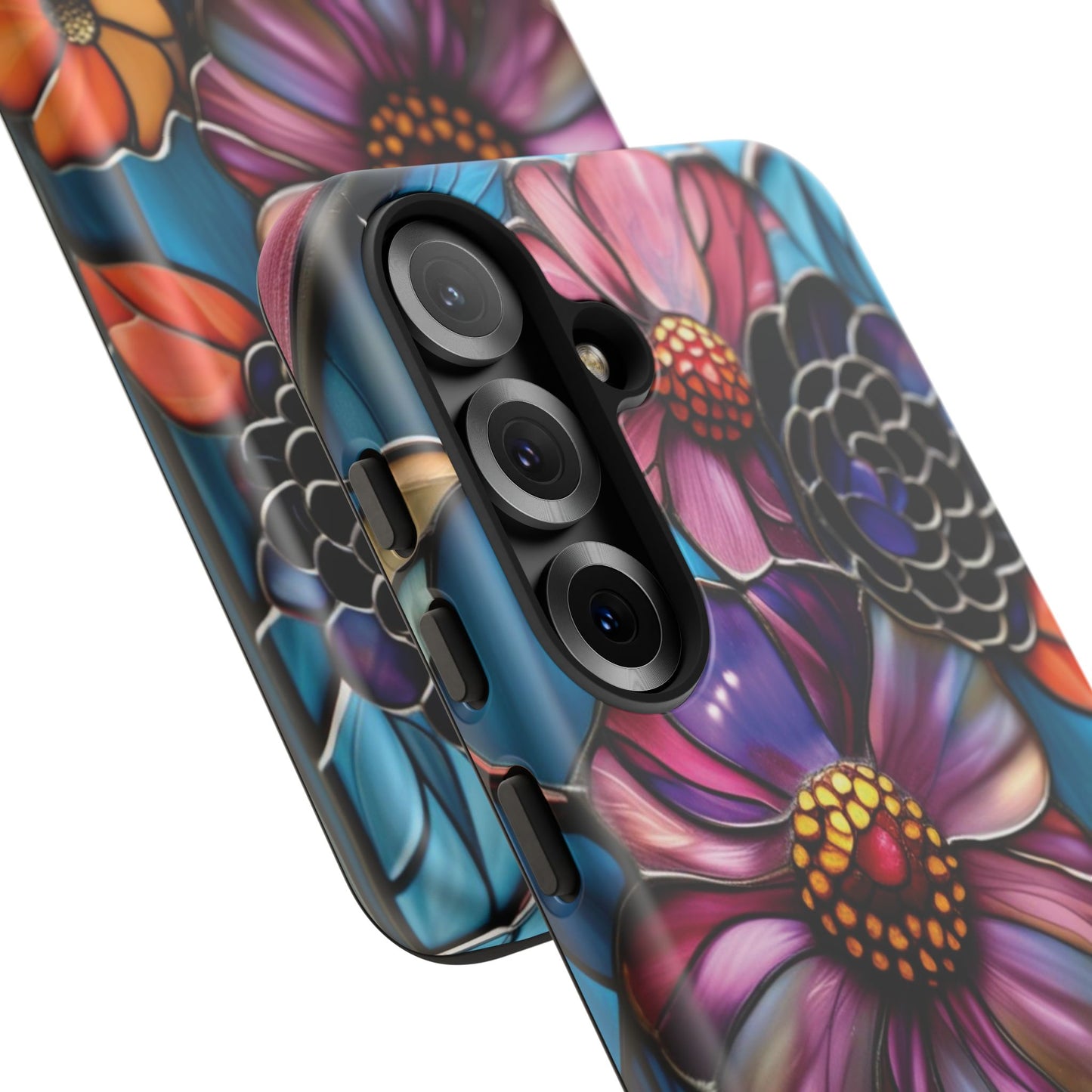 Artistic Stained Glass Floral Phone Case