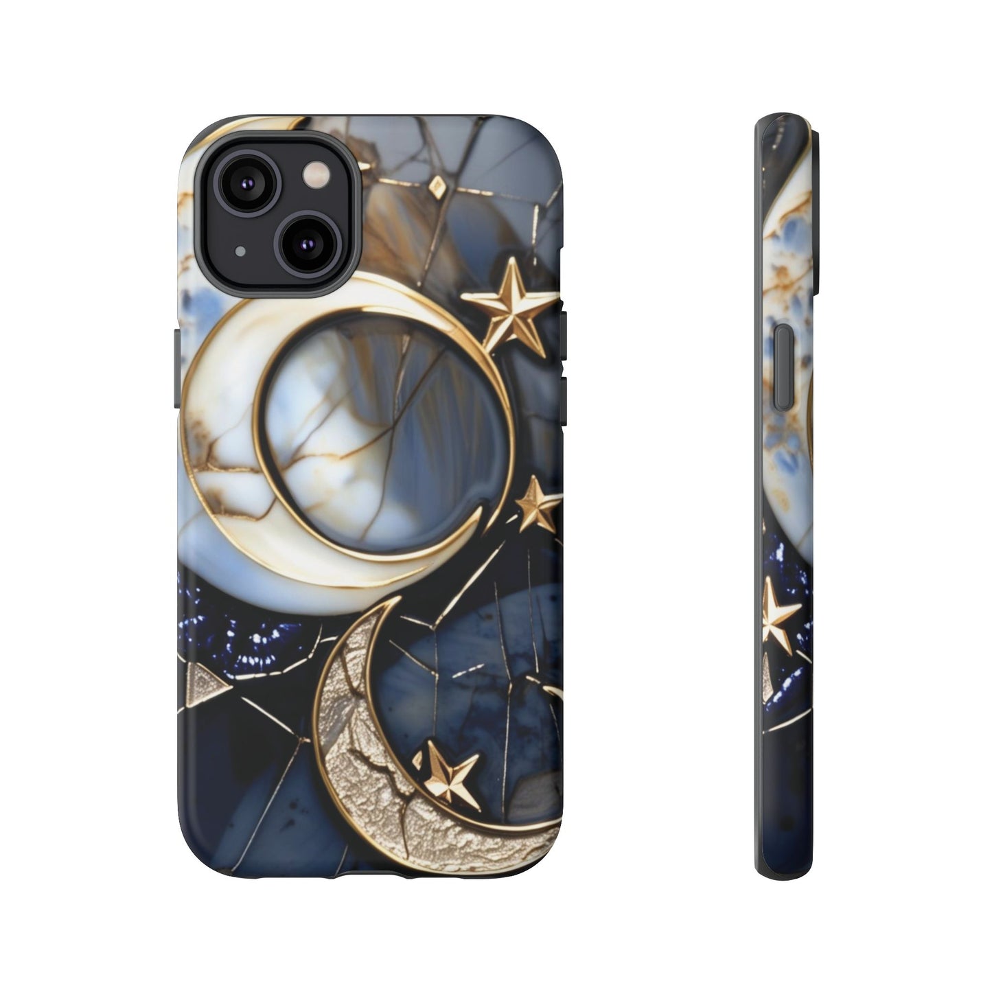 Waning Crescent Moon and Stars Phone Case