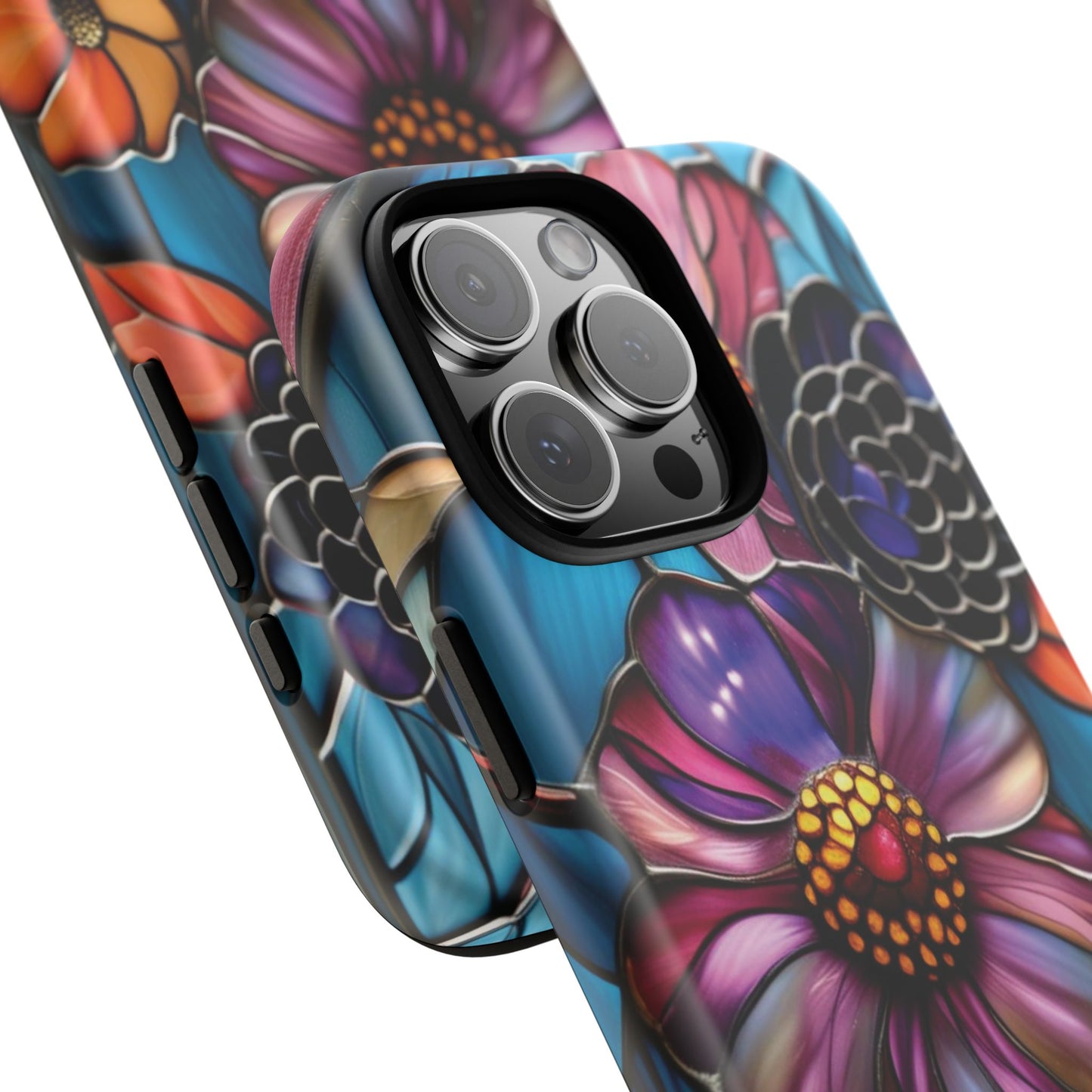 Artistic Stained Glass Floral Phone Case