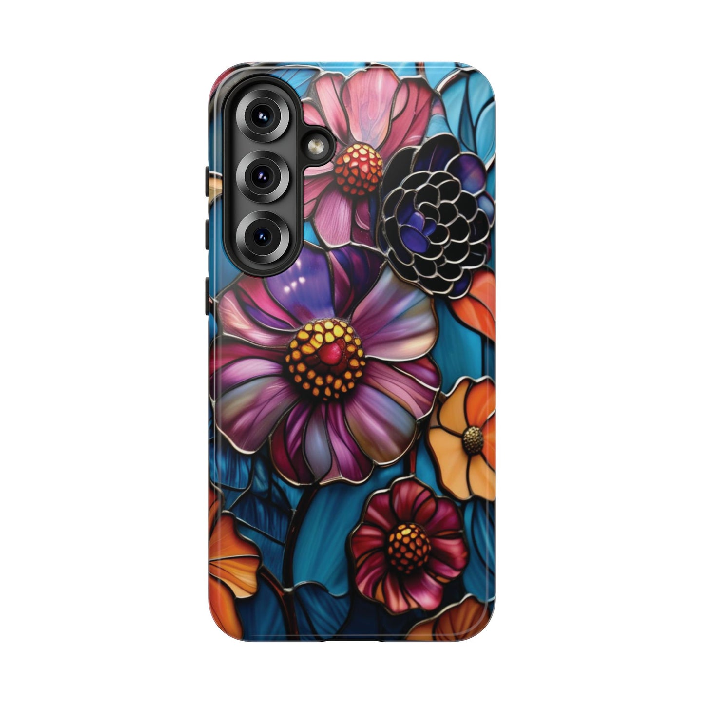 Artistic Stained Glass Floral Phone Case