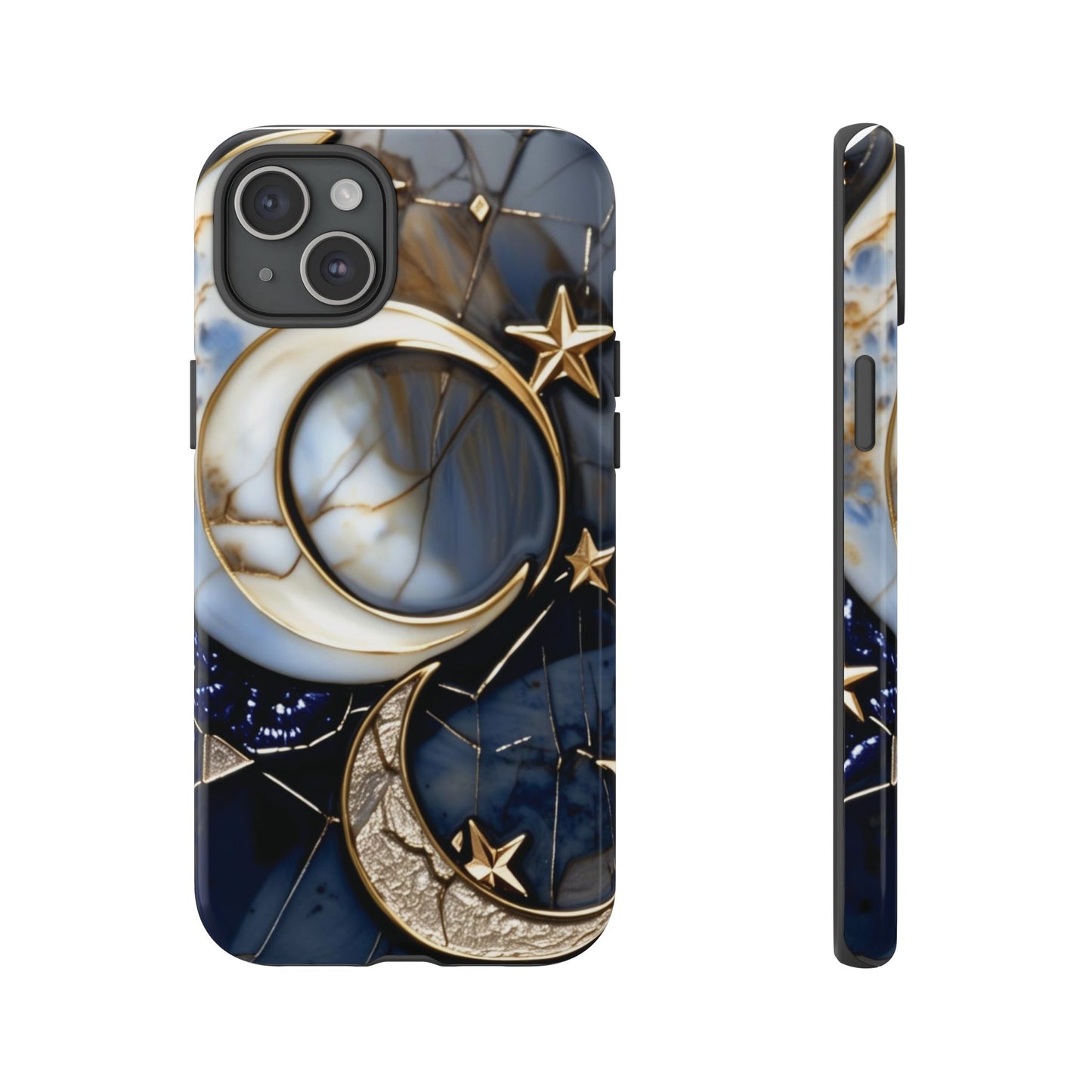 Waning Crescent Moon and Stars Phone Case