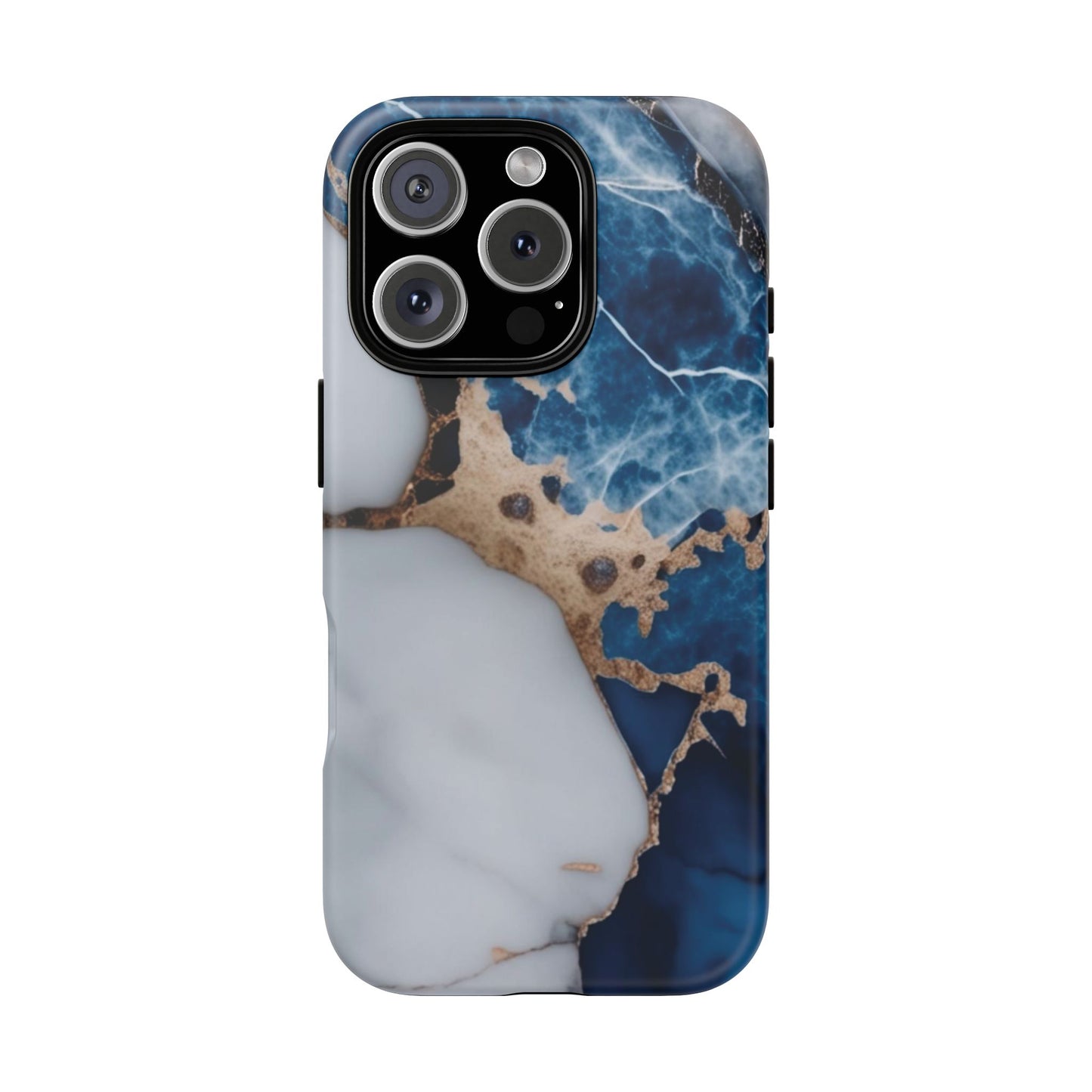 White and Blue Marble Phone Case