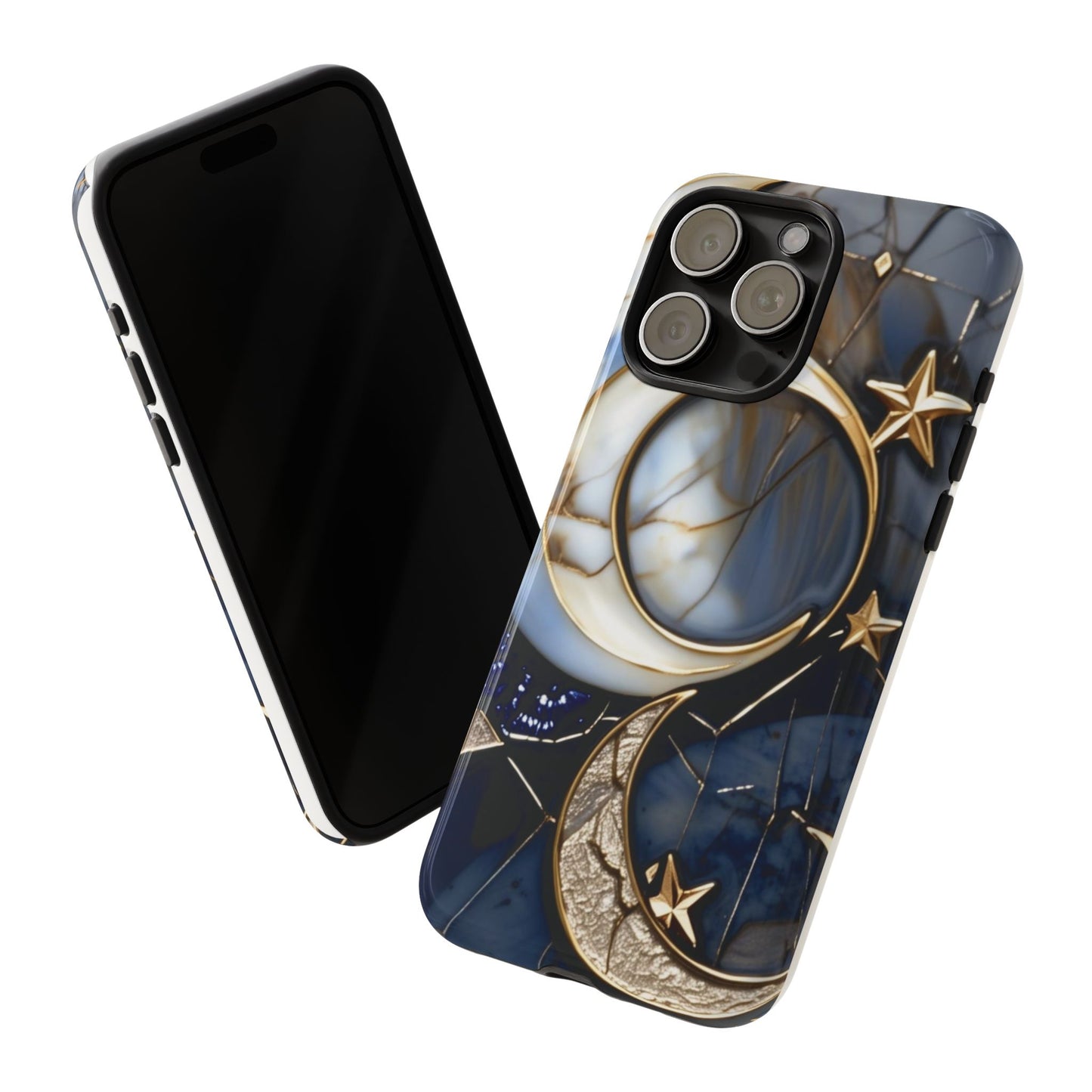 Waning Crescent Moon and Stars Phone Case