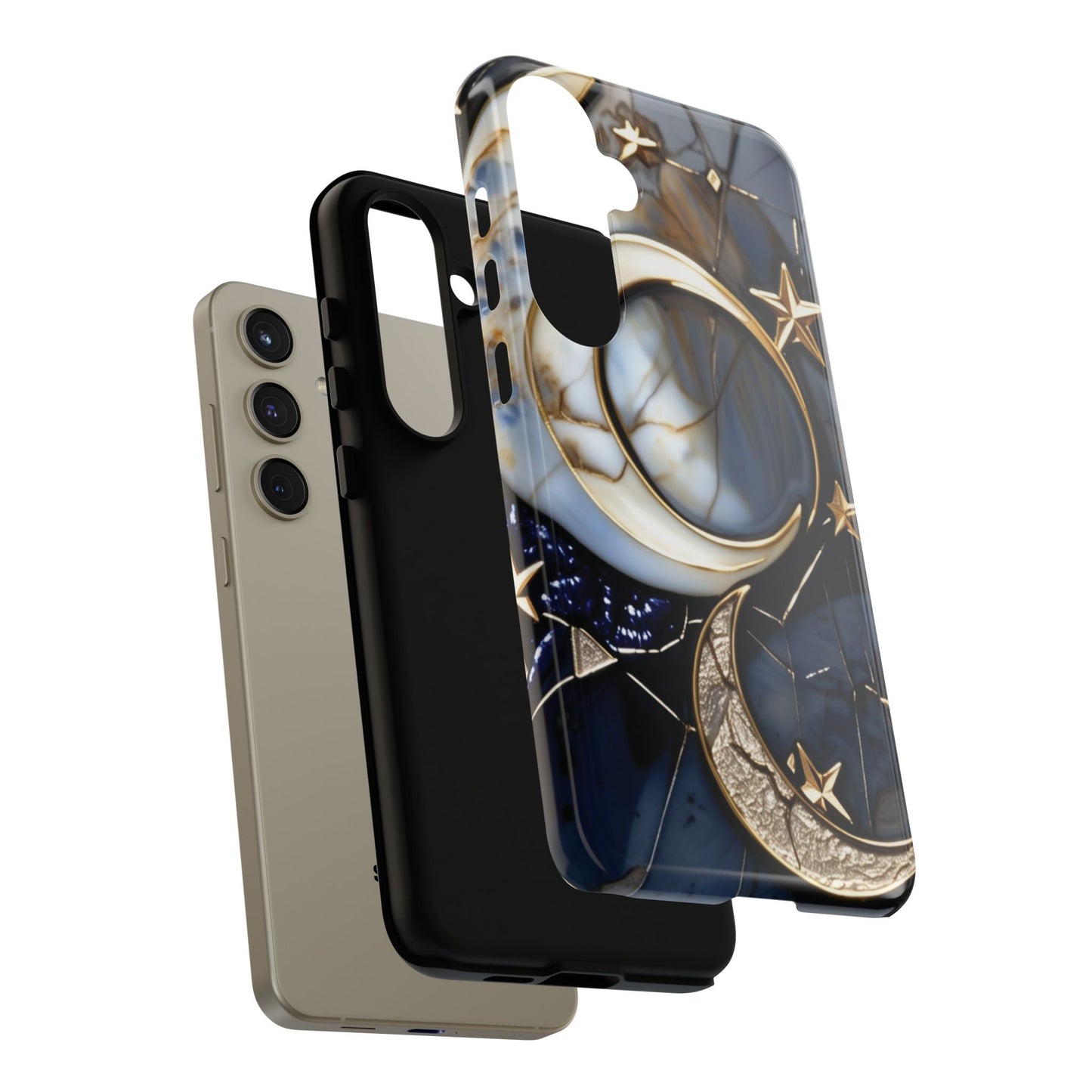 Waning Crescent Moon and Stars Phone Case