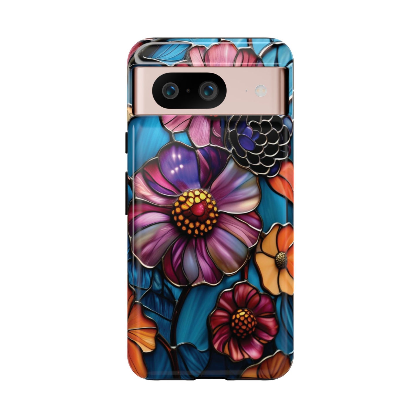 Artistic Stained Glass Floral Phone Case