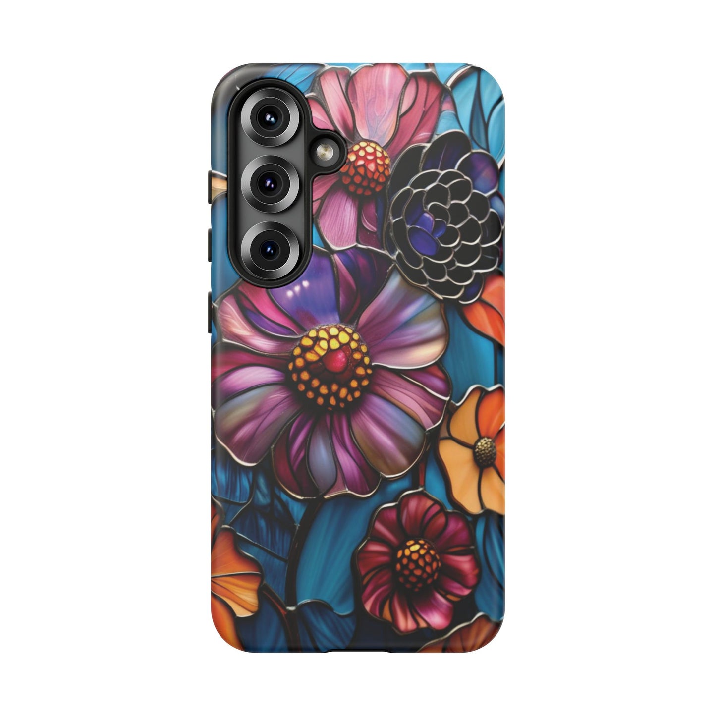 Artistic Stained Glass Floral Phone Case