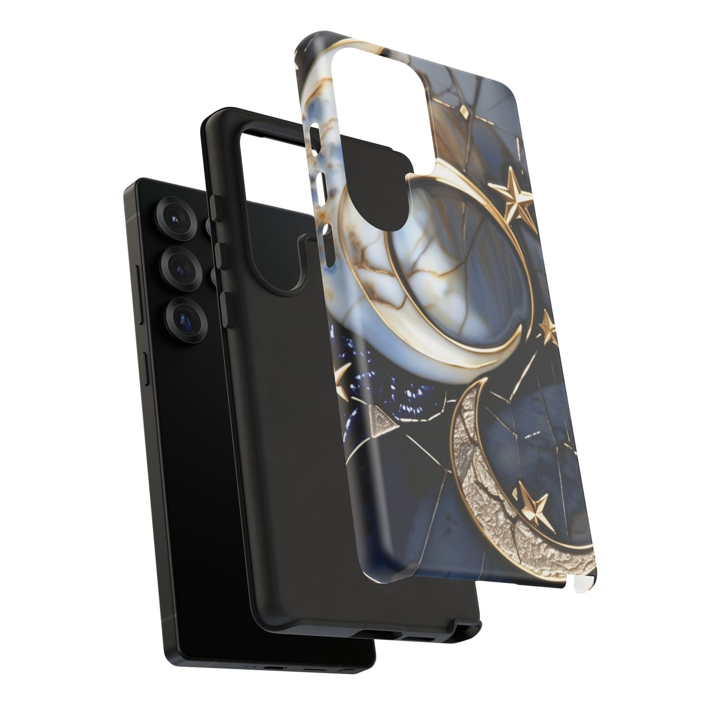 Waning Crescent Moon and Stars Phone Case