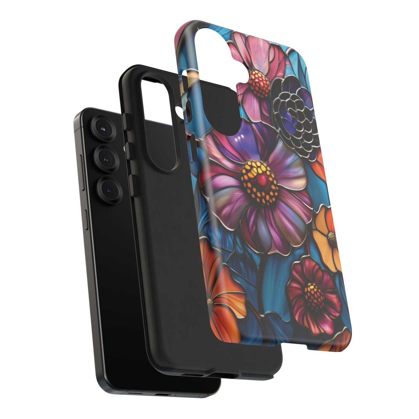 Artistic Stained Glass Floral Phone Case