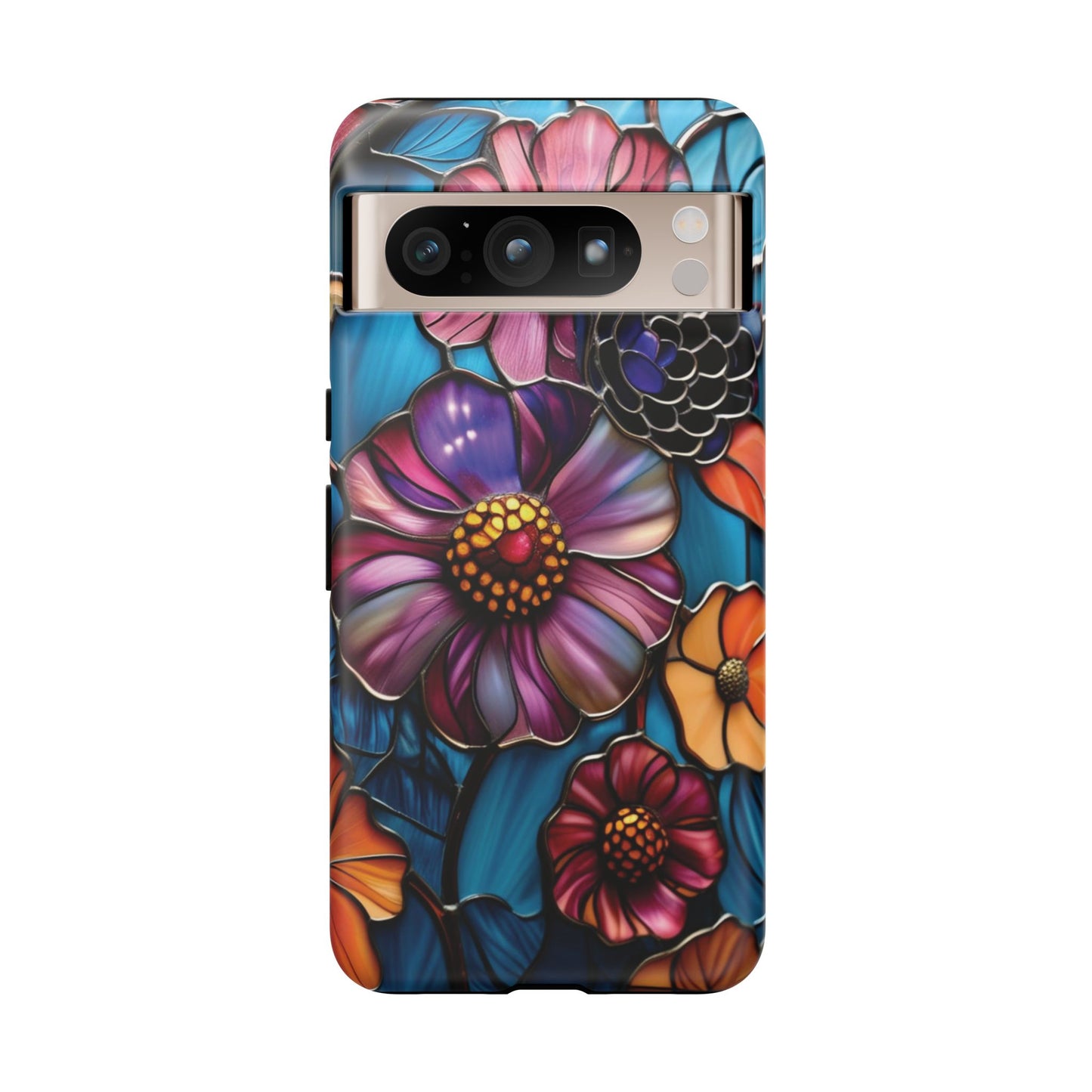 Artistic Stained Glass Floral Phone Case