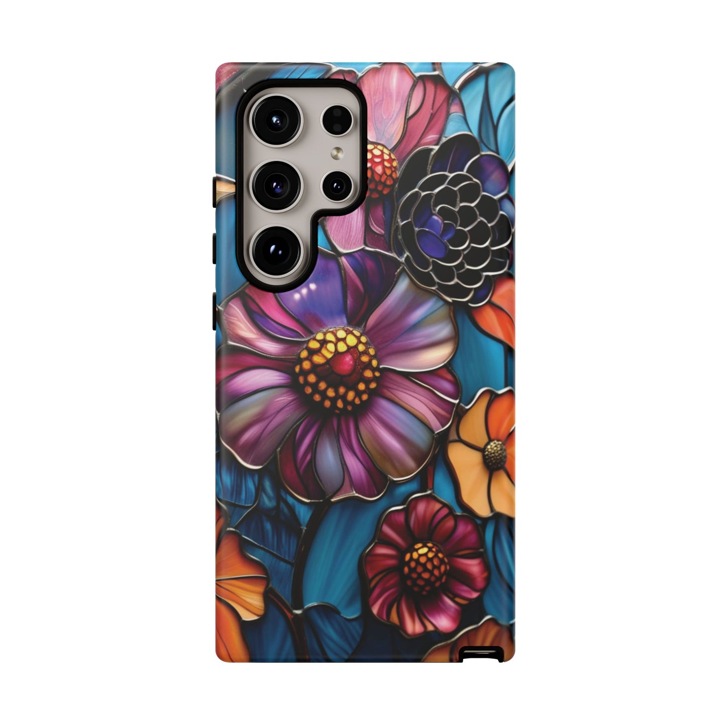 Artistic Stained Glass Floral Phone Case