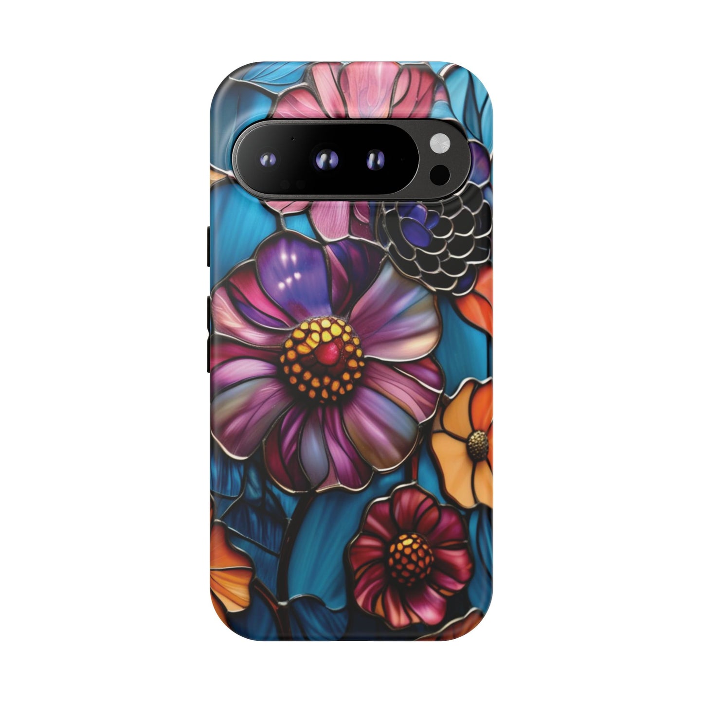 Artistic Stained Glass Floral Phone Case