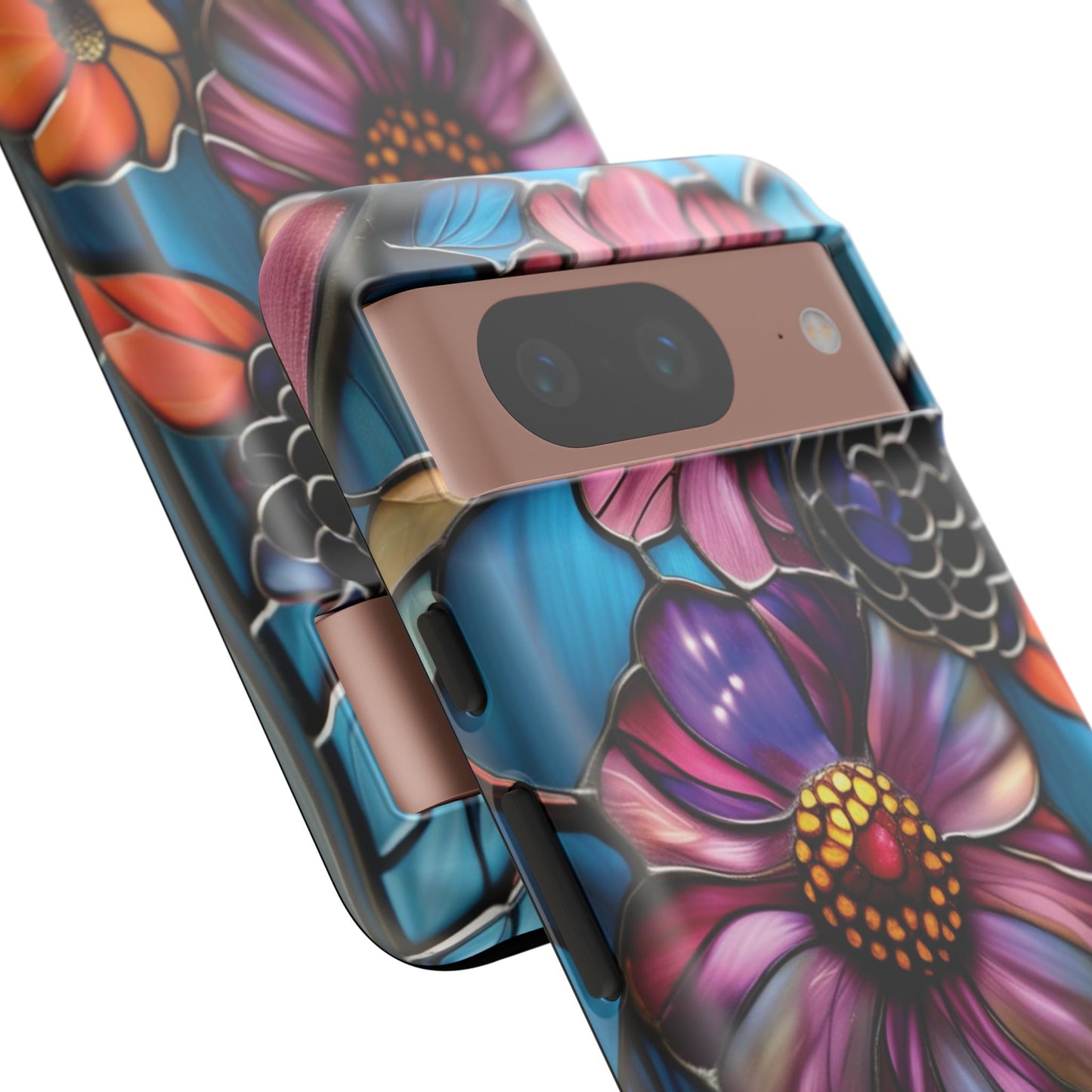 Artistic Stained Glass Floral Phone Case