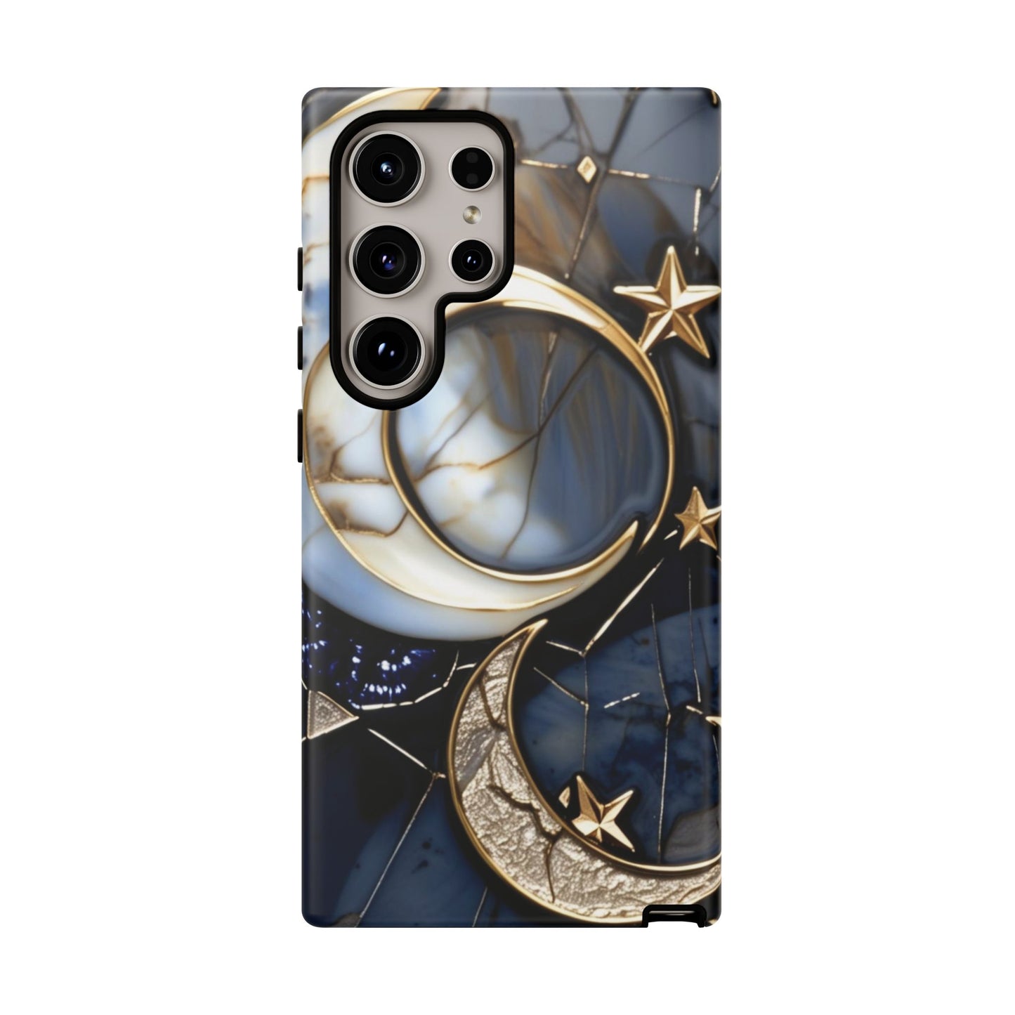 Waning Crescent Moon and Stars Phone Case