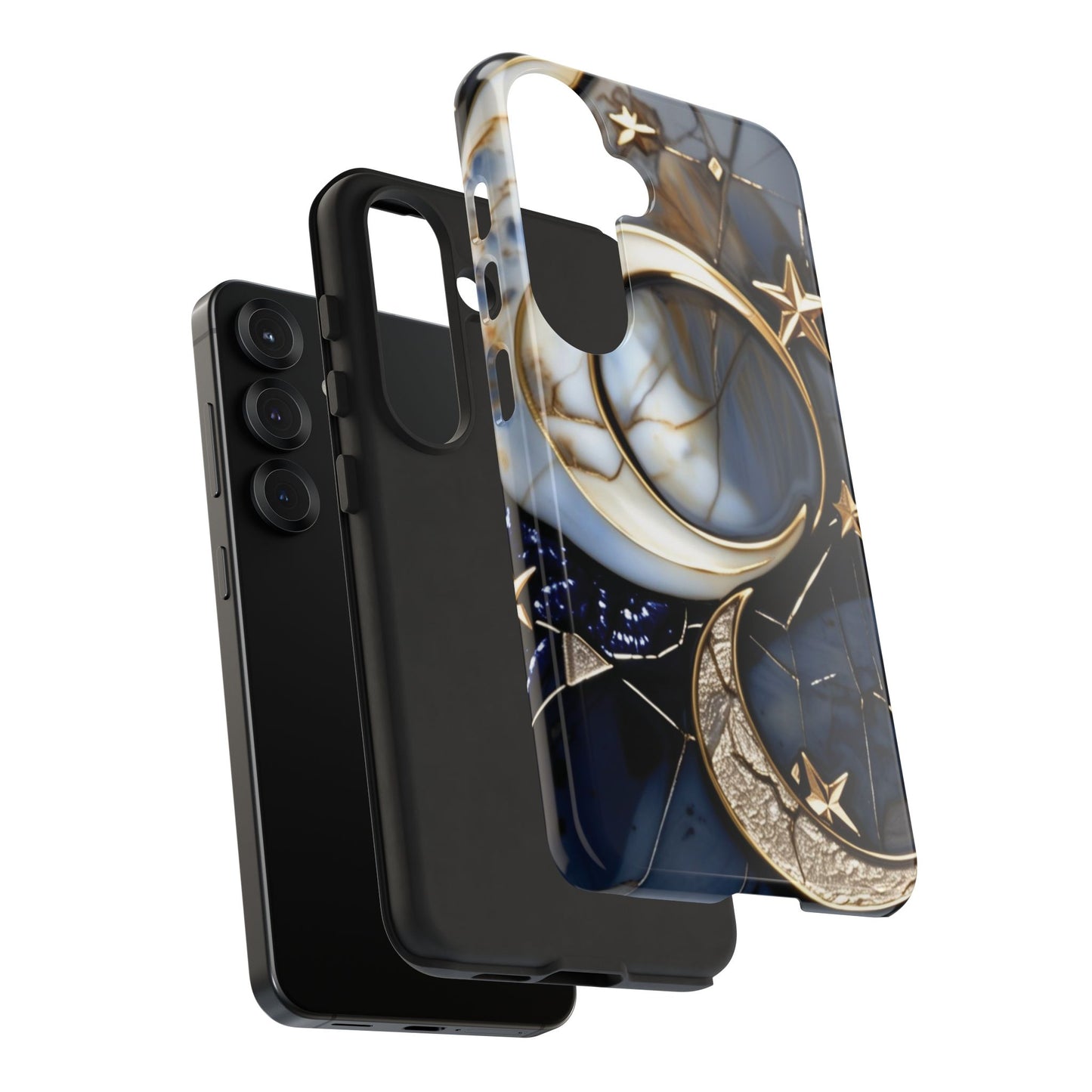 Waning Crescent Moon and Stars Phone Case