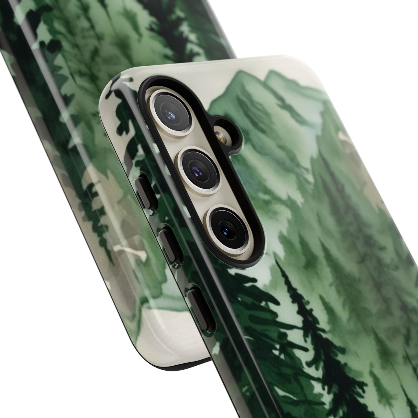 Watercolor Pine Tree Forest Mountains Phone Case