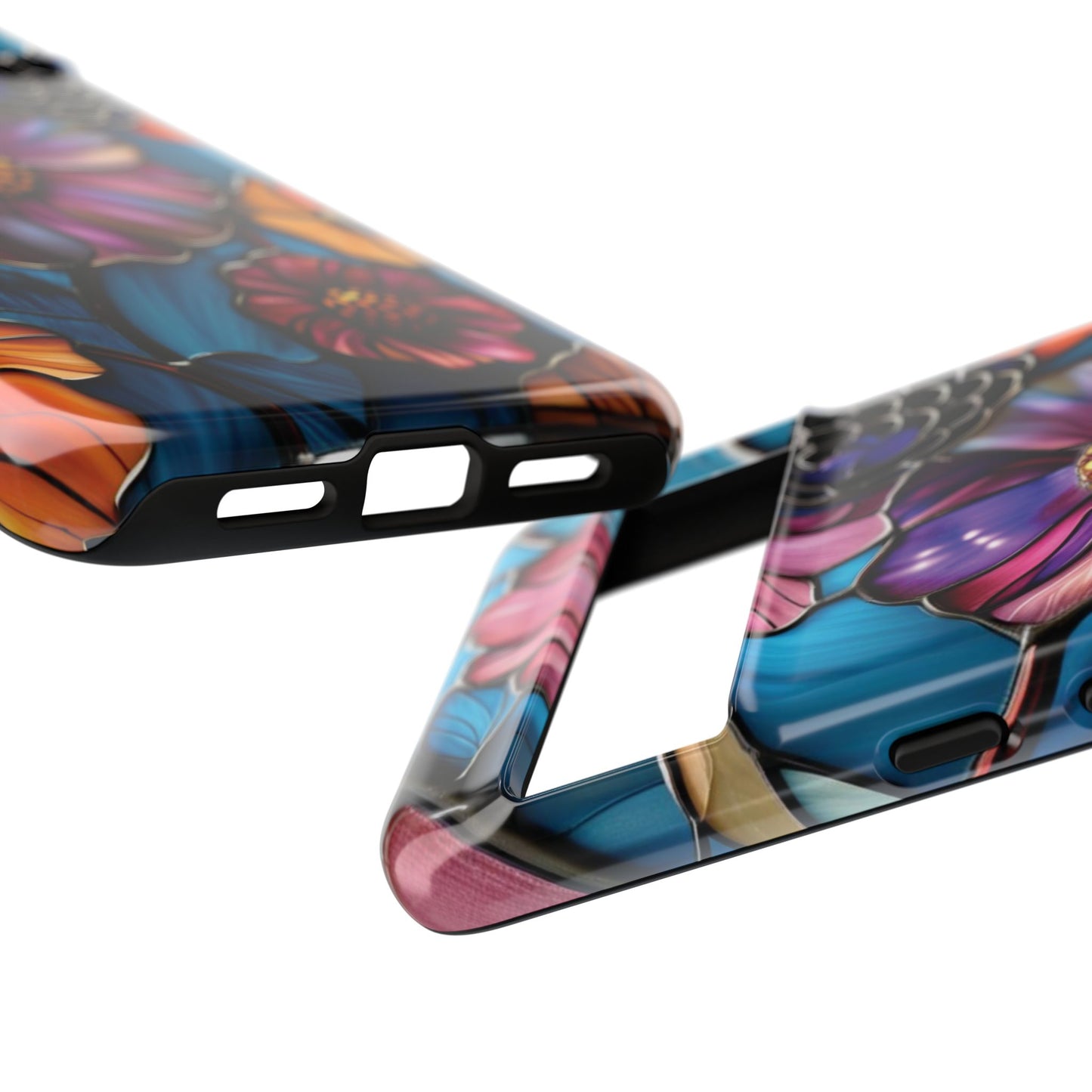 Artistic Stained Glass Floral Phone Case