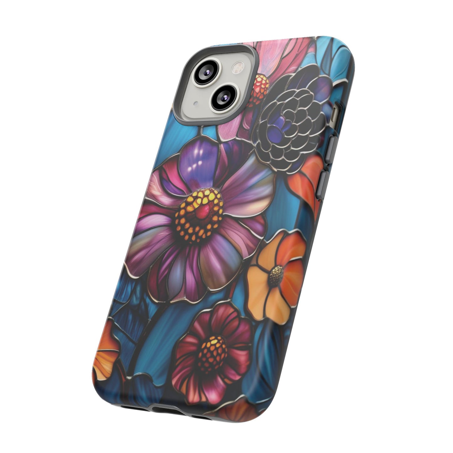 Artistic Stained Glass Floral Phone Case